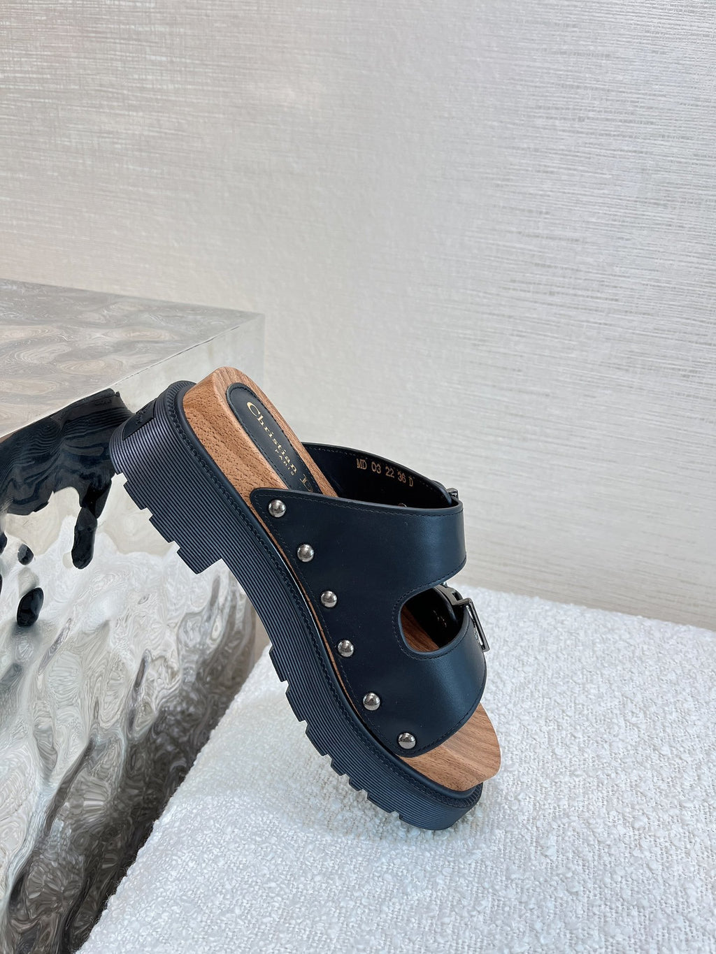 Black DQ strap sandal