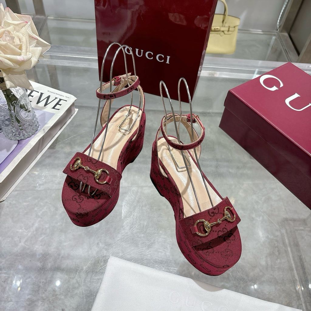 Rosso Ancora Red Flatform Sandal