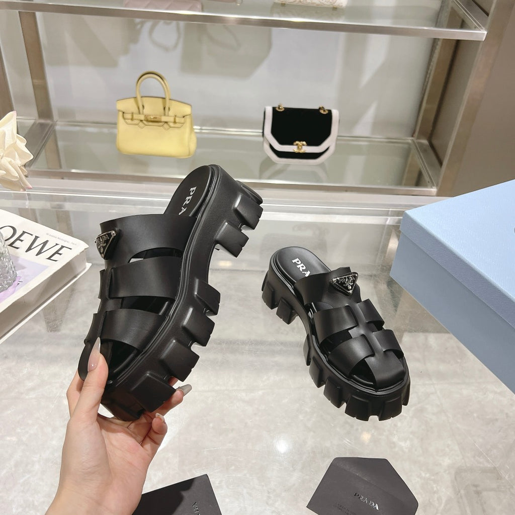 Black Monolith Rubber Mules