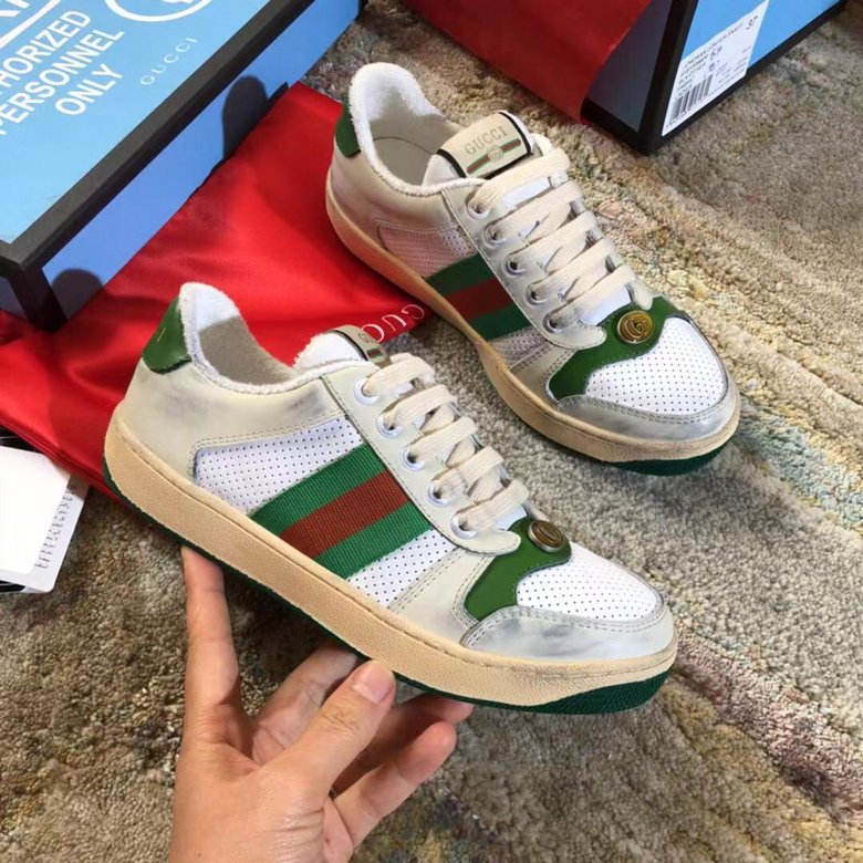 Women's off-white GS canvas-trimmed leather sneakers