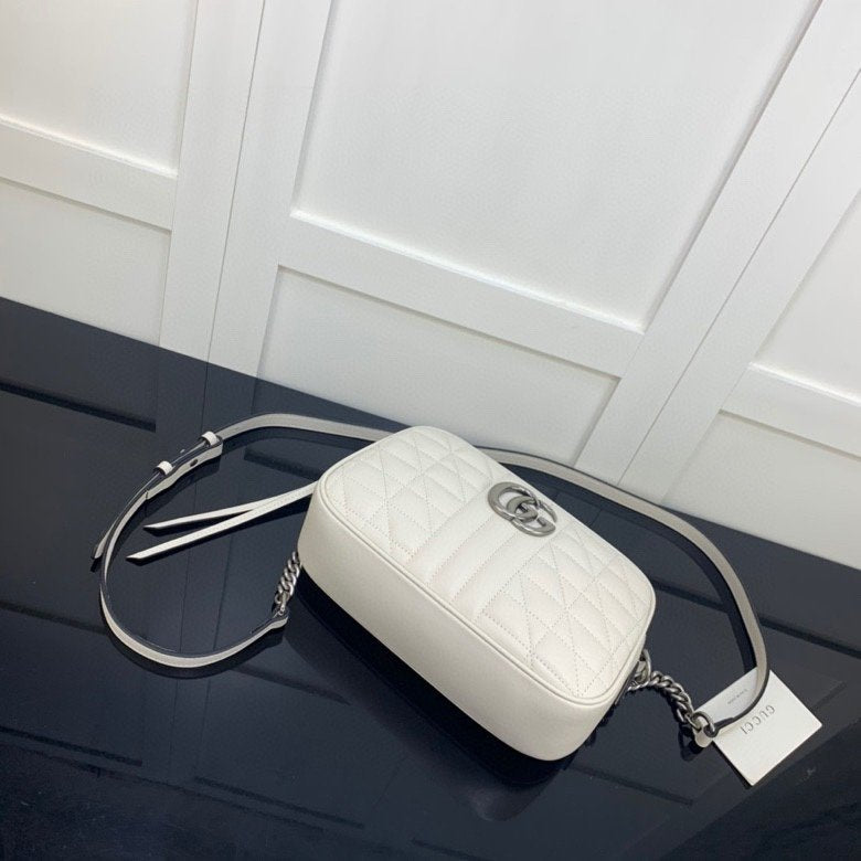 White GM Small Shoulder Bag