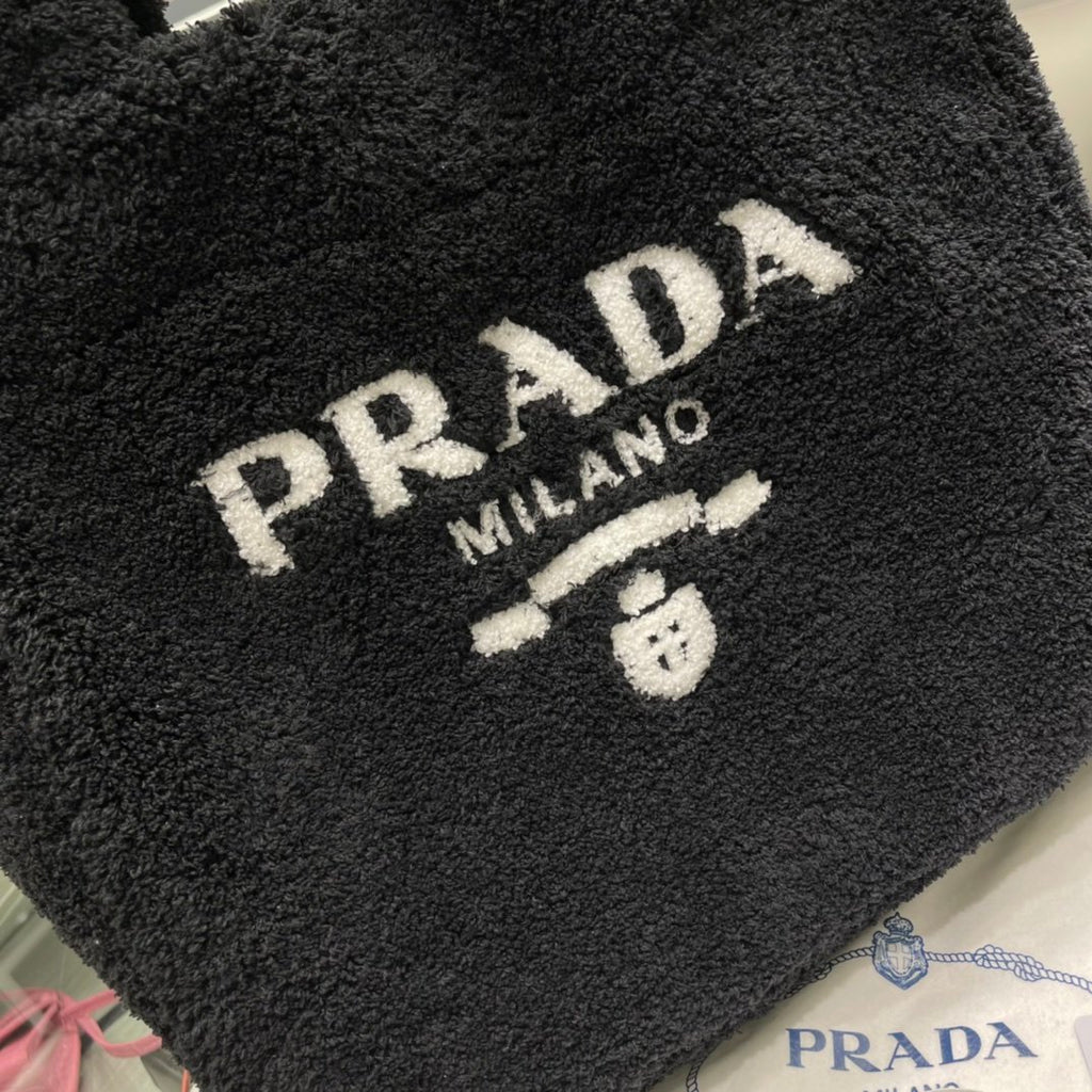 Black & White terry tote bag