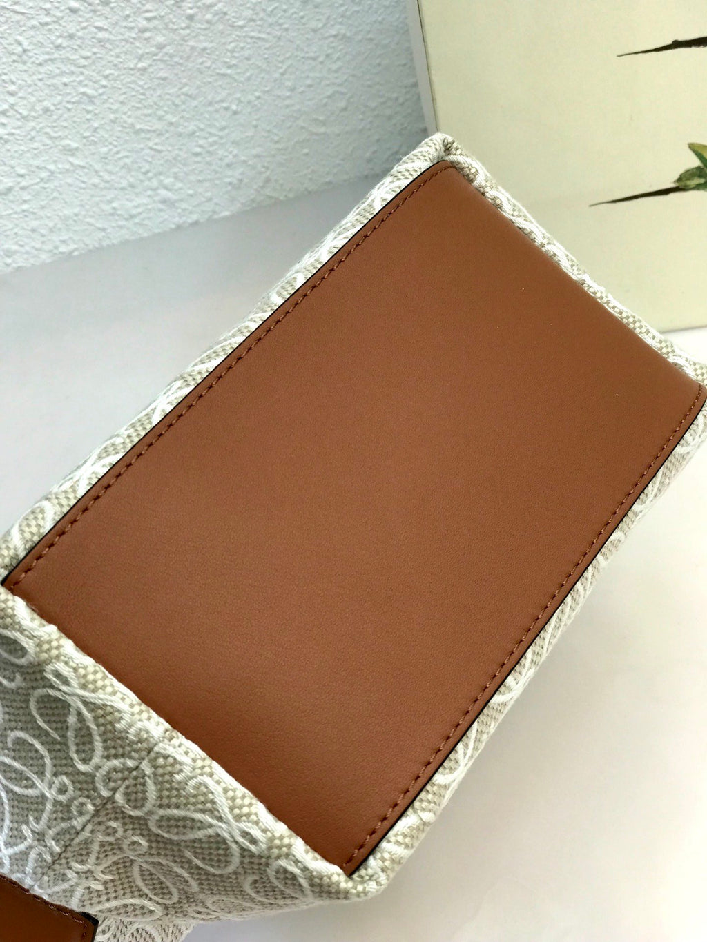 Ecru & Tan small LC bag