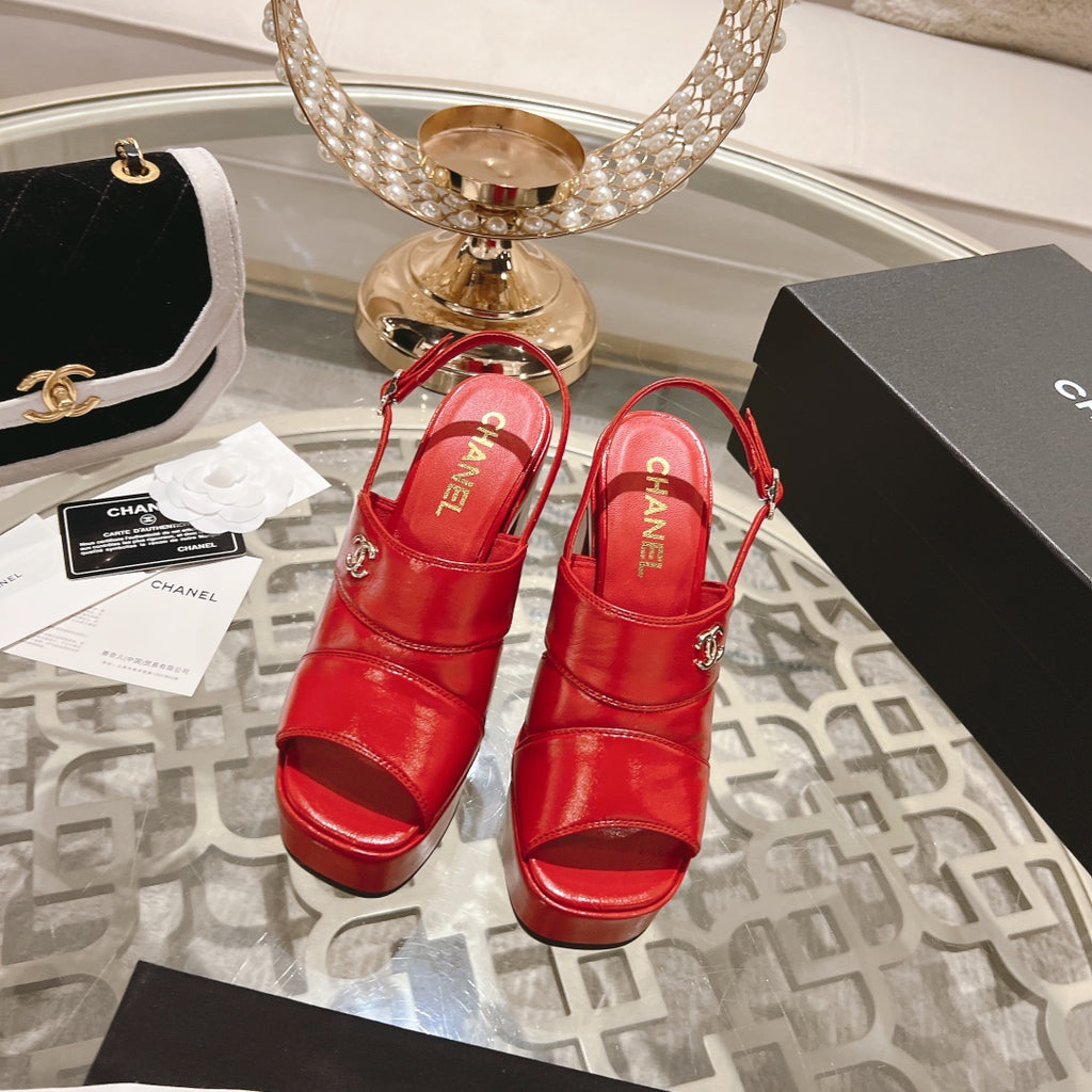 Red C Patent Sandals
