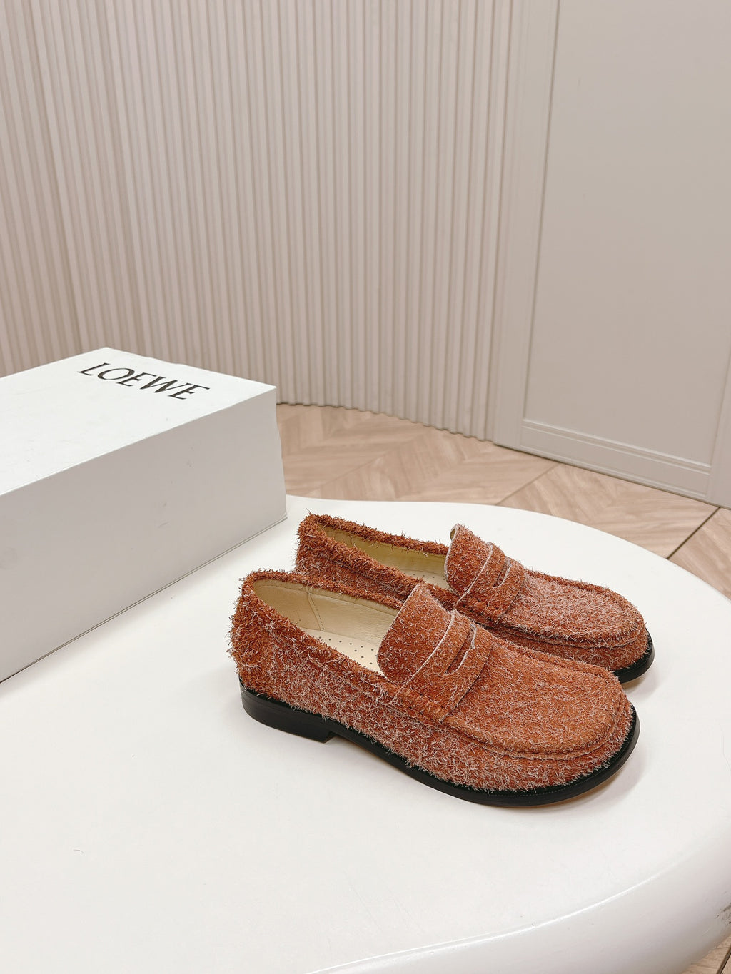 Tan Campo Loafer In Brushed Suede