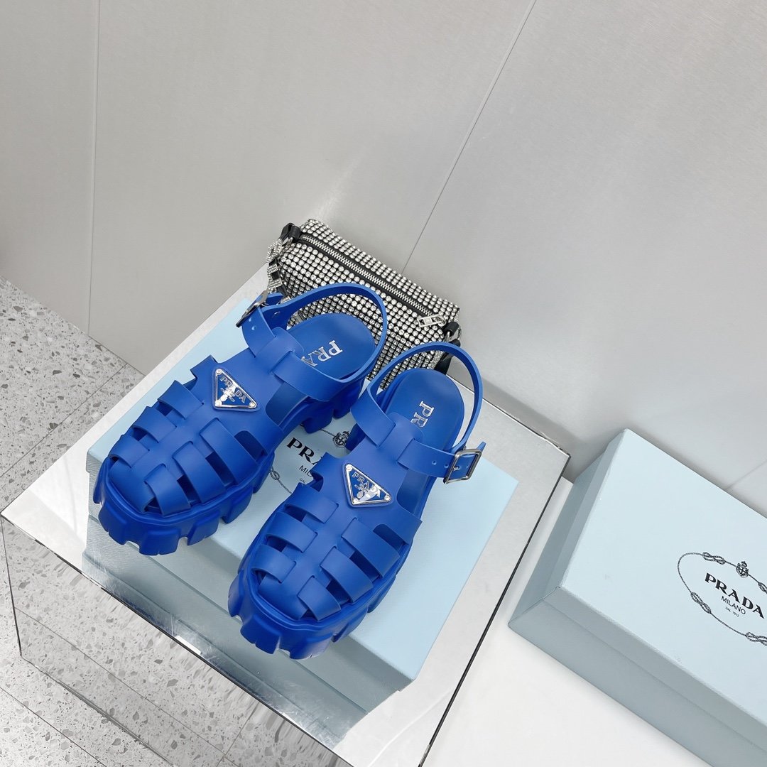 Blue PF rubber sandals