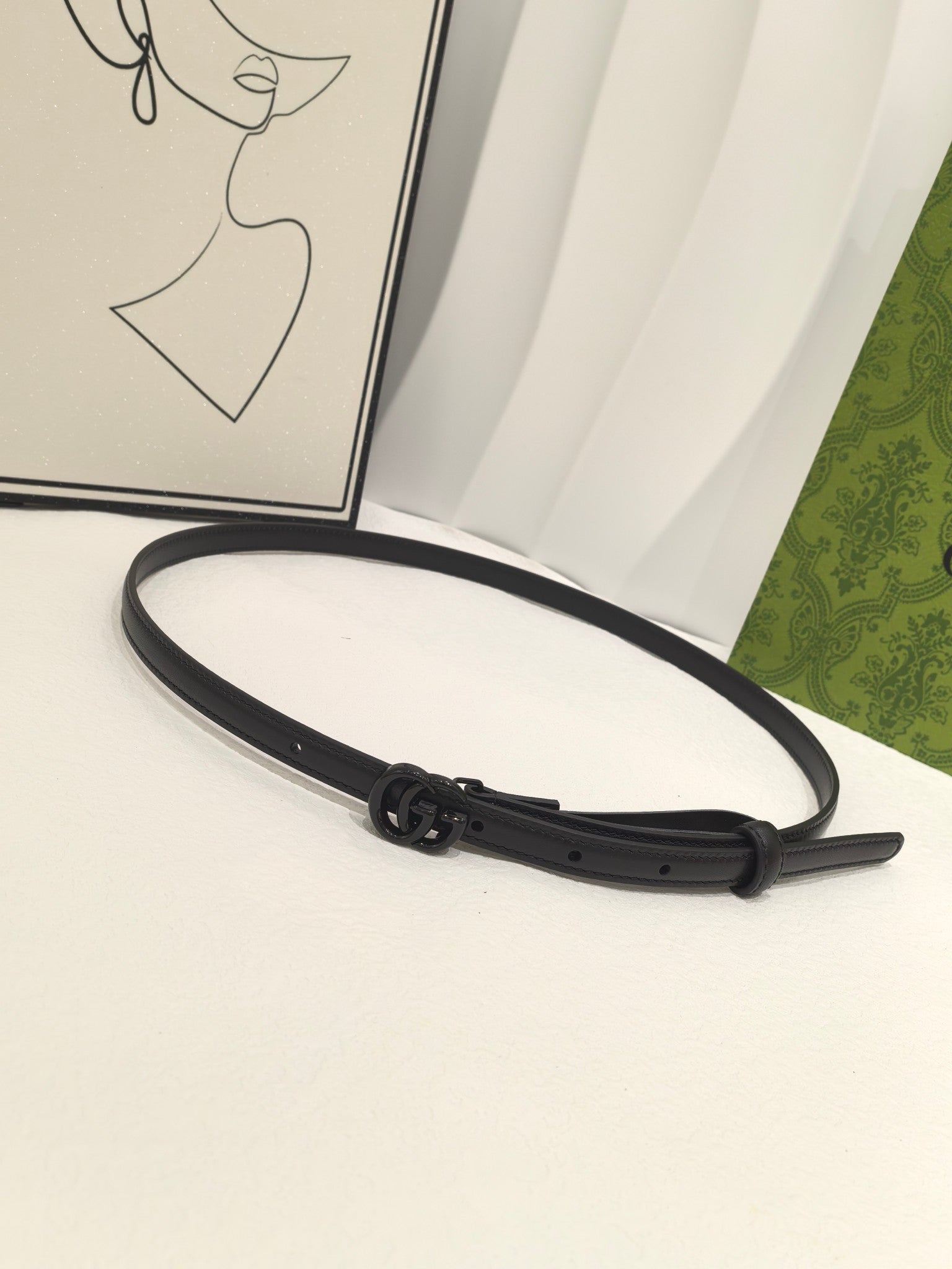 Black Marmont Thin Belt