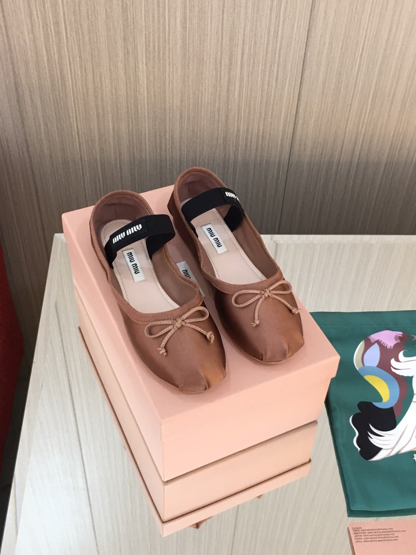 Cocoa Brown M Satin ballerinas