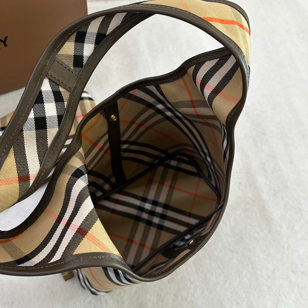 Sand Small Check Shoulder Bag