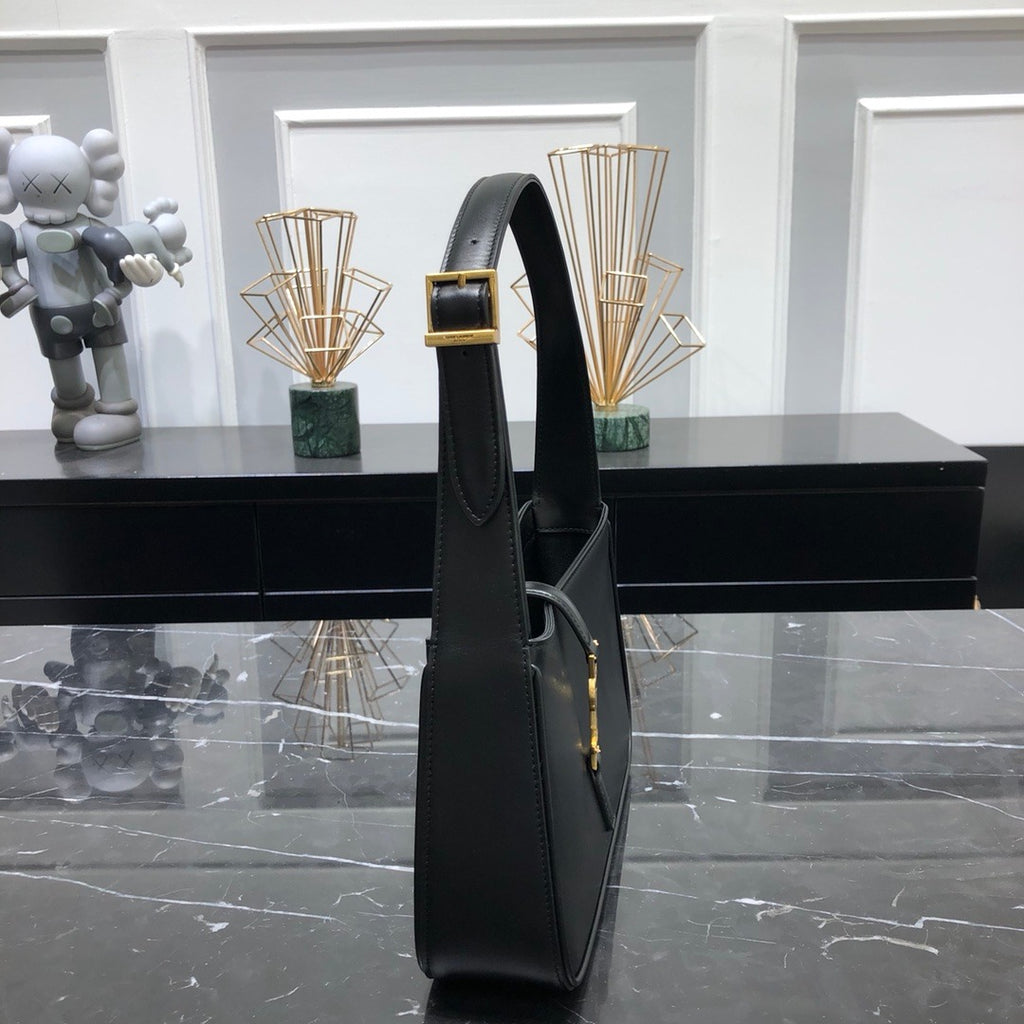 Black SL leather shoulder bag