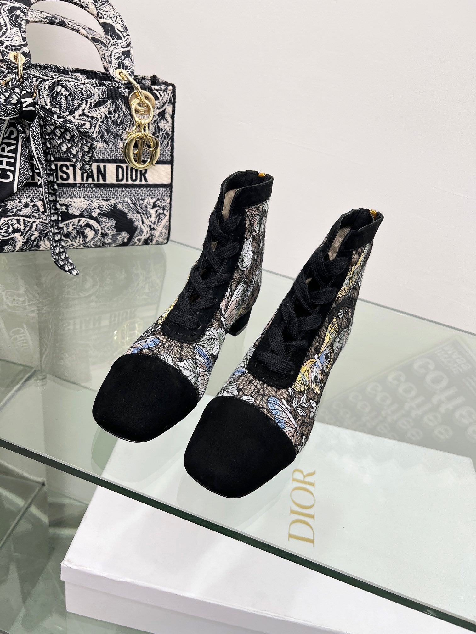 Transparent Mesh & Suede ND Ankle Boot