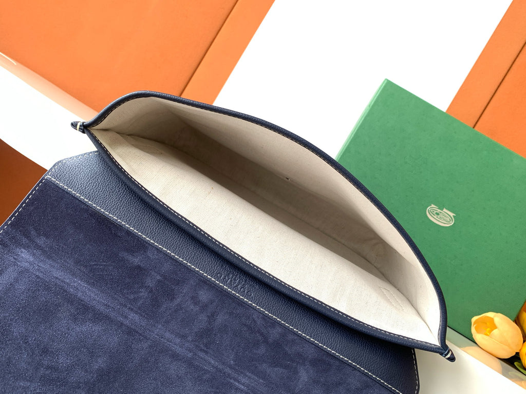 Navy Blue Coursier Messenger Bag