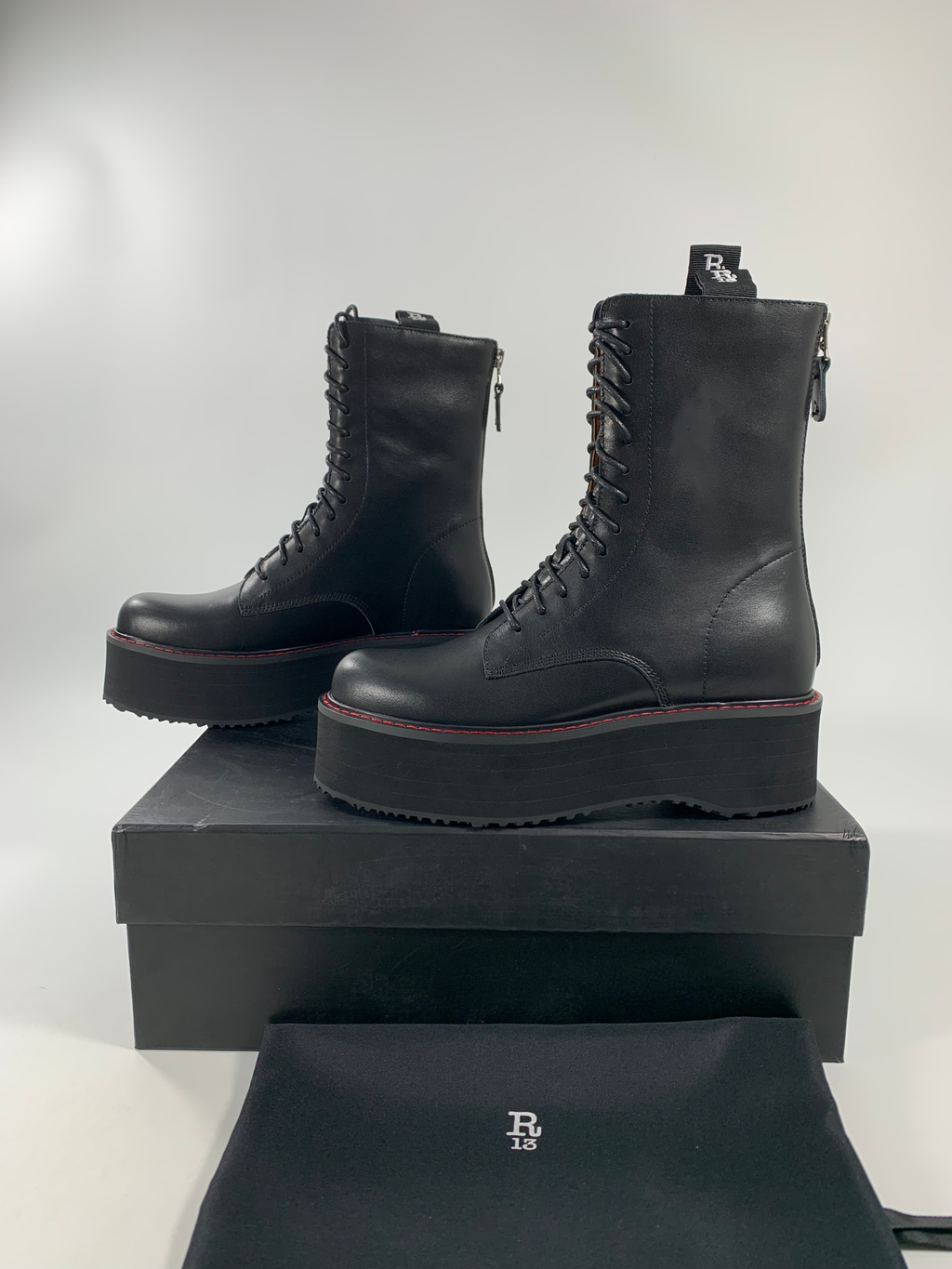 Black Double Stack Boot