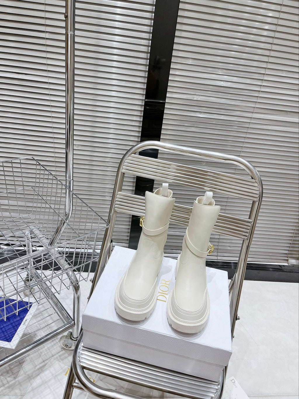 White Empreinte Ankle Boot