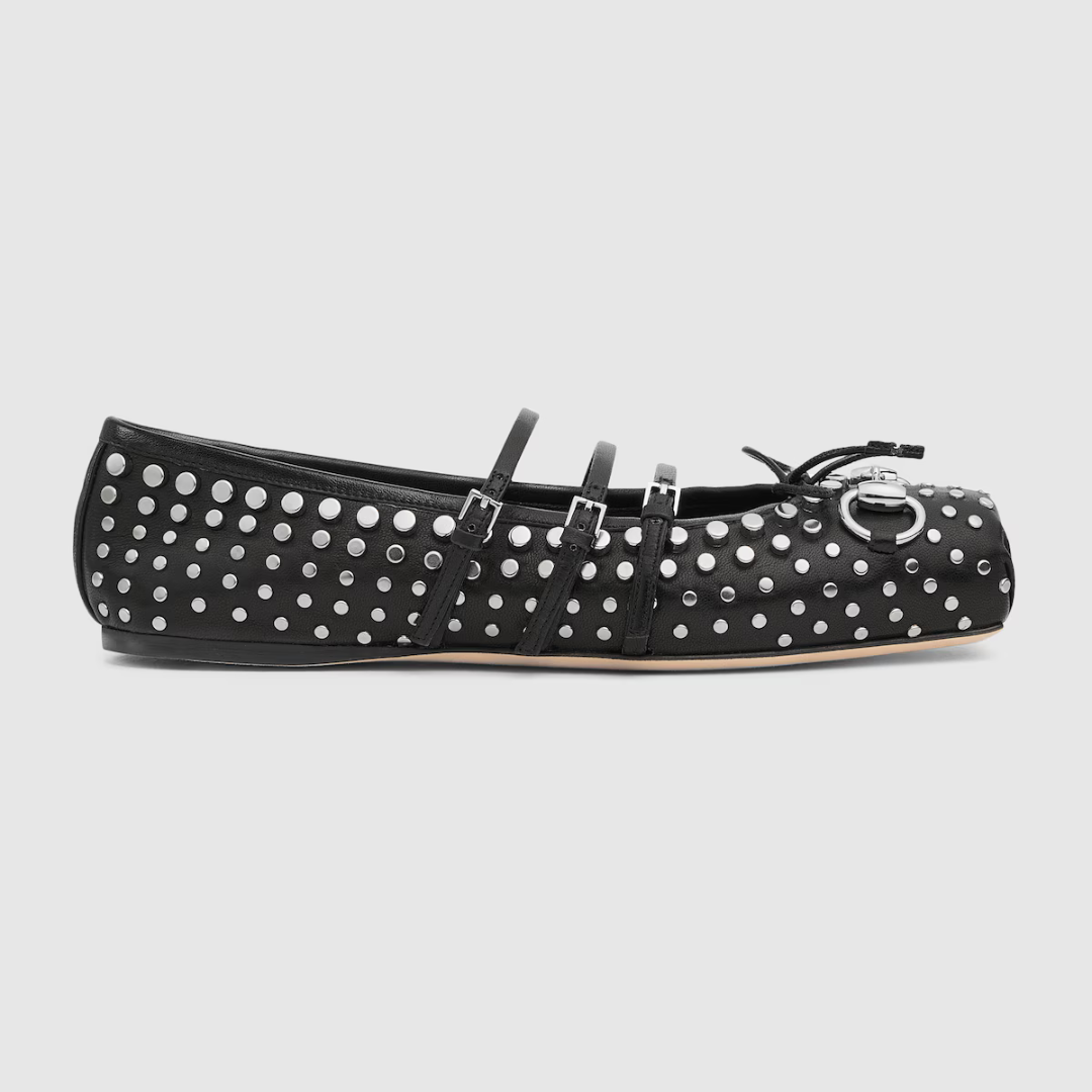 Black Horsebit Ballet Flat