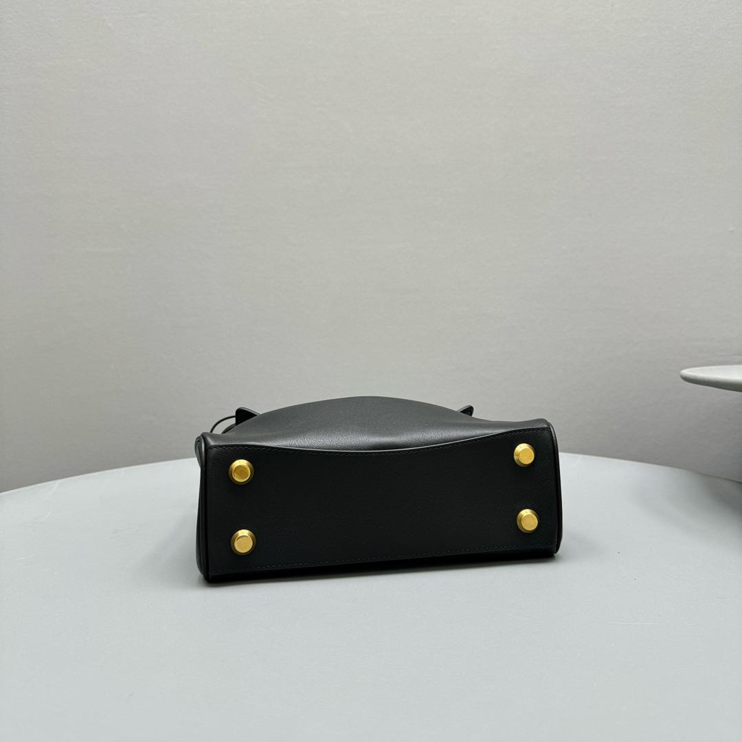 Black BR Mini Handbag Crocodile Embossed