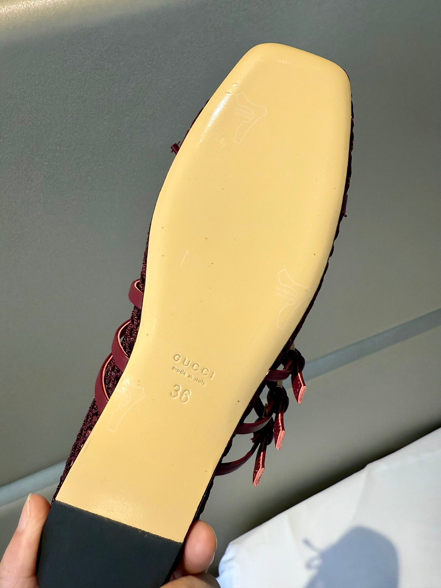 Rosso Ancora Mesh Horsebit Ballet Flat