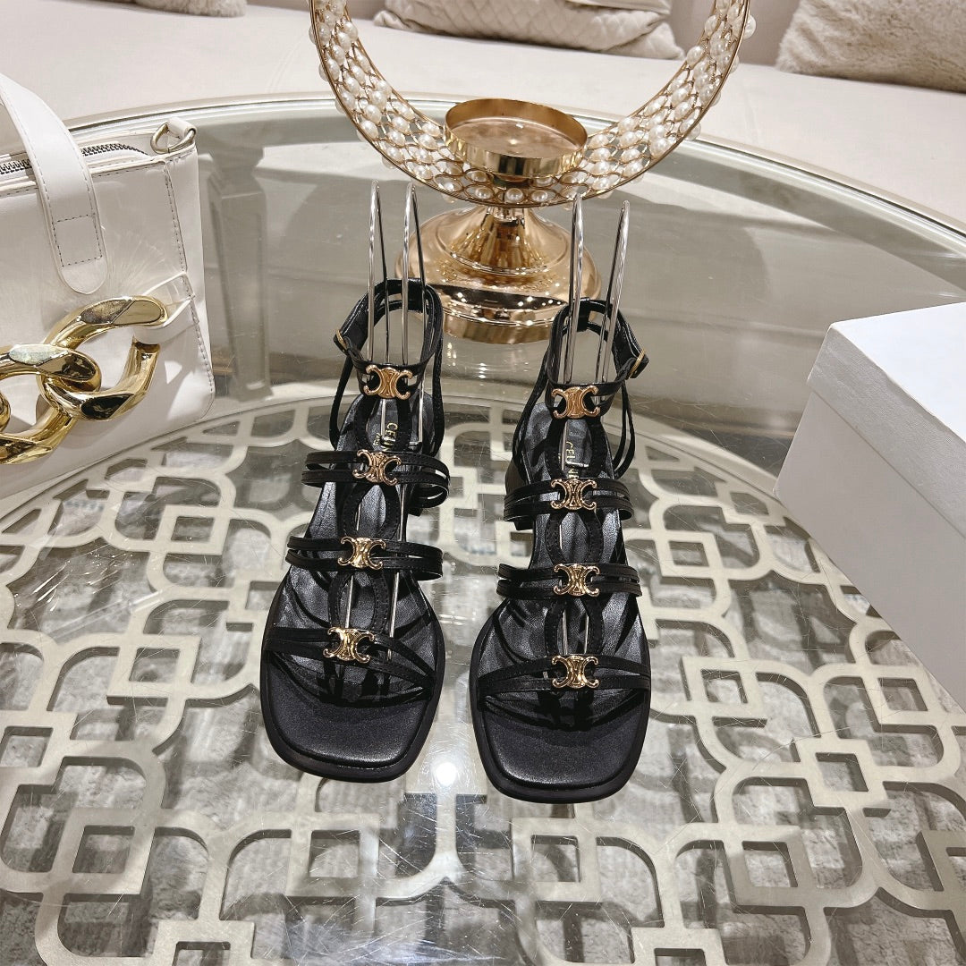 Black CC Multi Triomphe Sandal