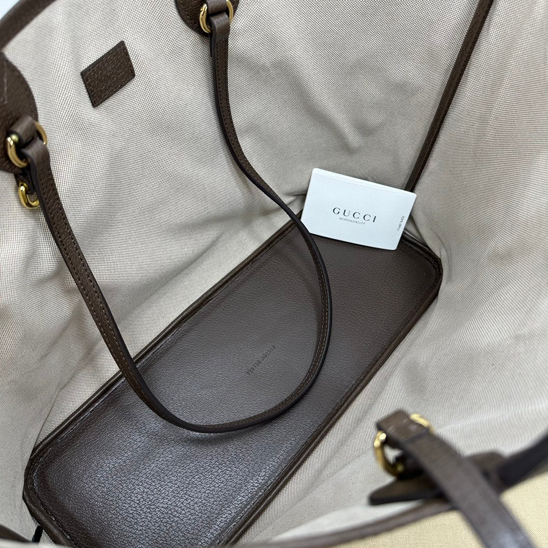 Beige & Brown GO Medium Tote Bag