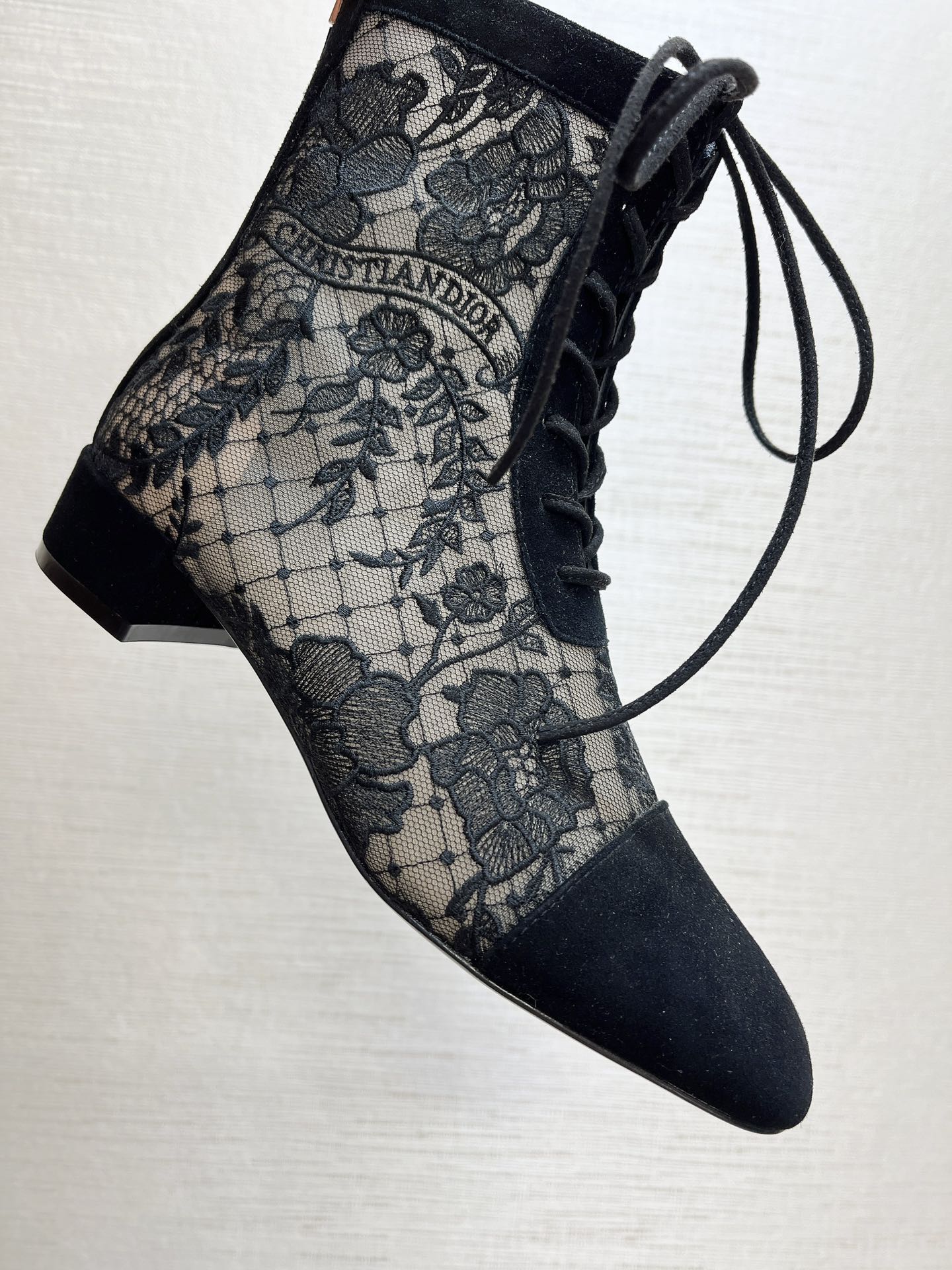 Black Mesh & Suede ND Ankle Boot