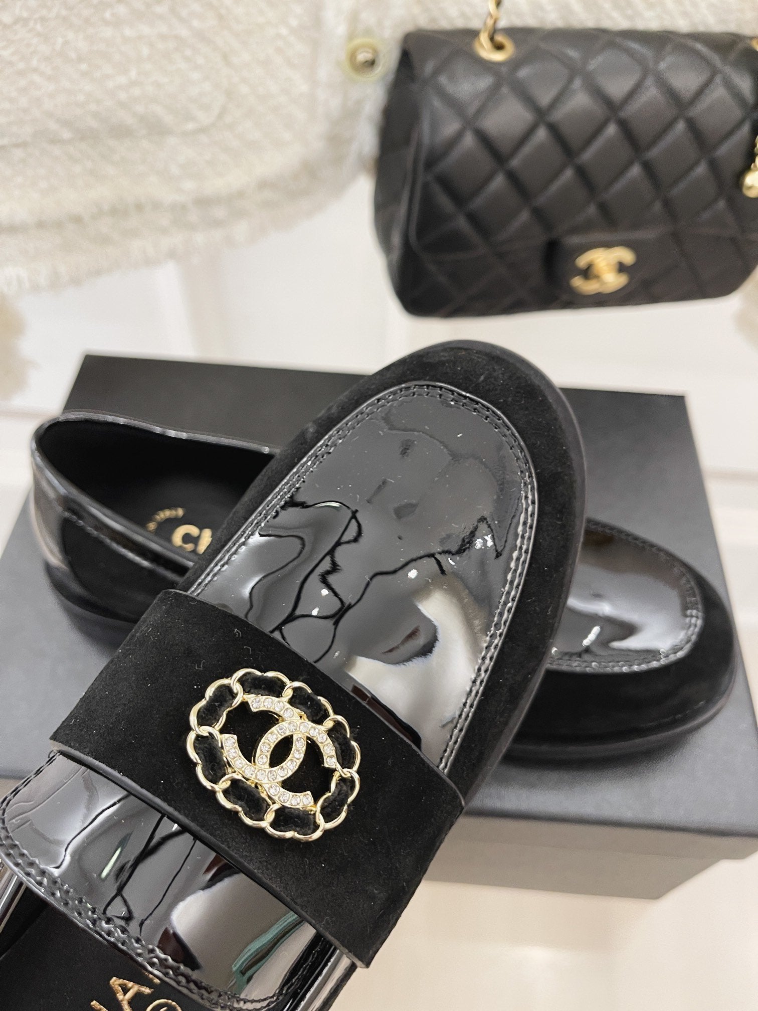 Black CC loafers