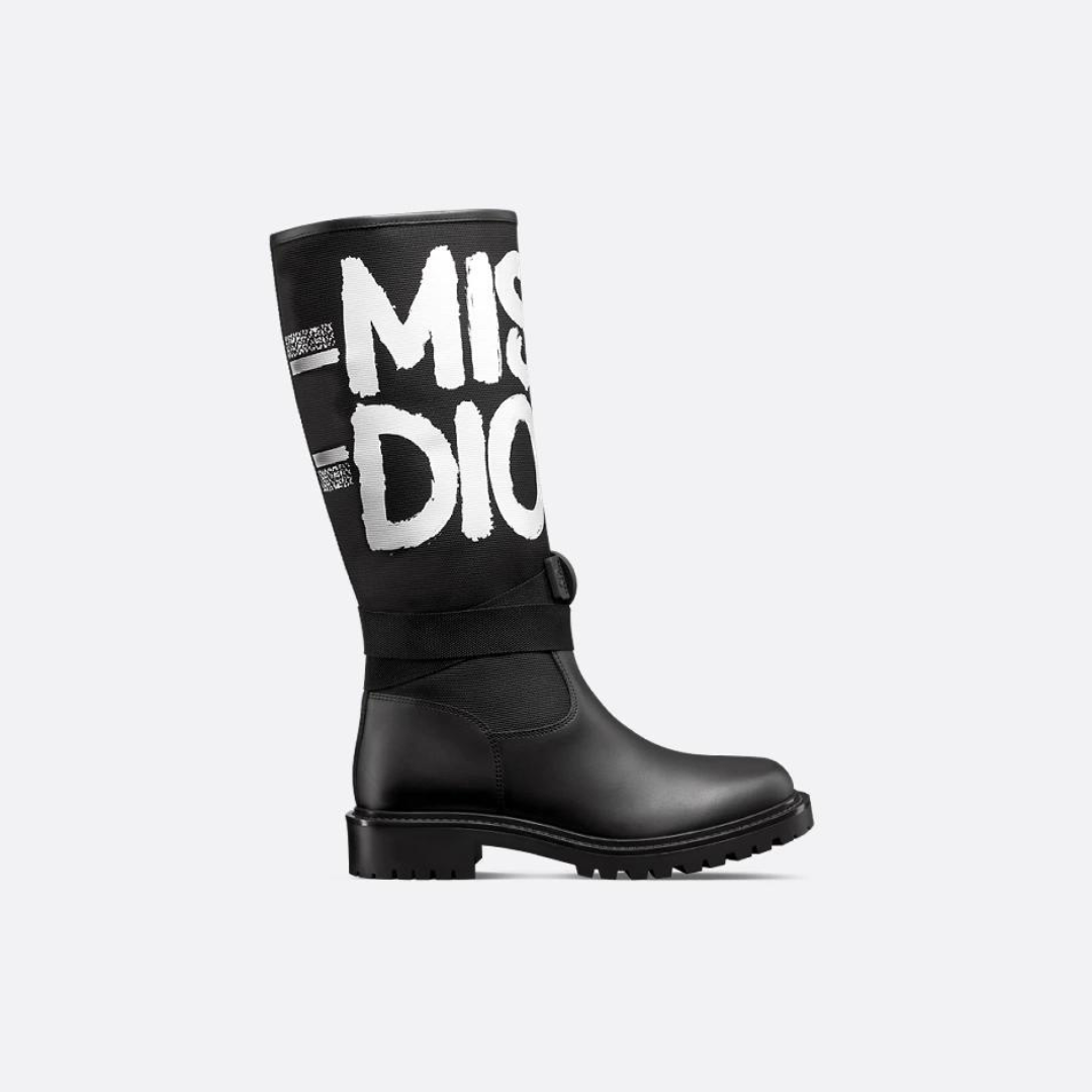 Black Technical Canvas DM Boot