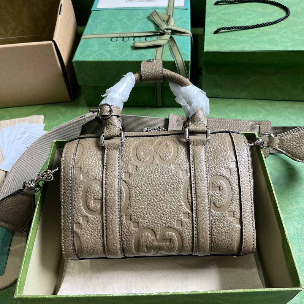 Taupe JG Mini Duffle Bag