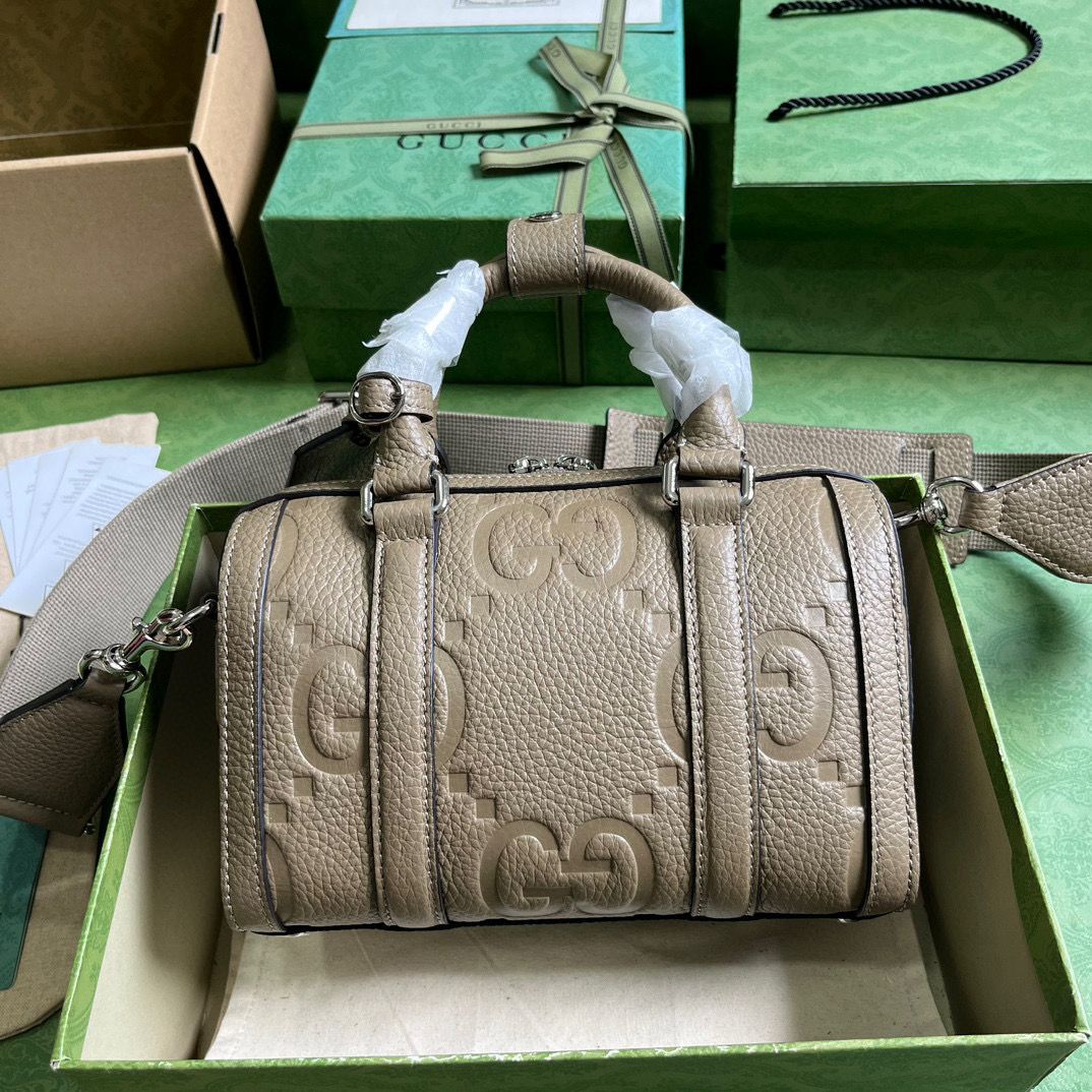 Taupe JG Mini Duffle Bag
