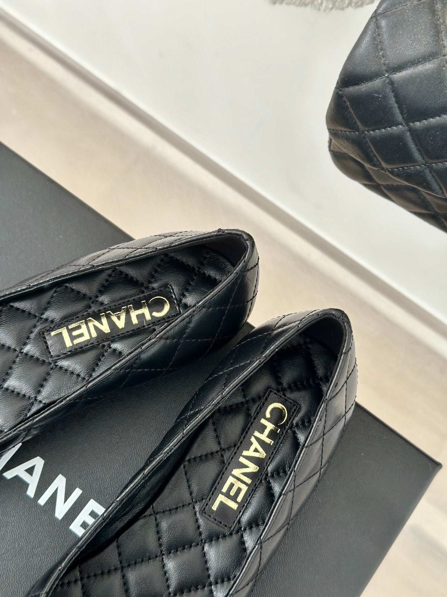 Black C Ballet Flats