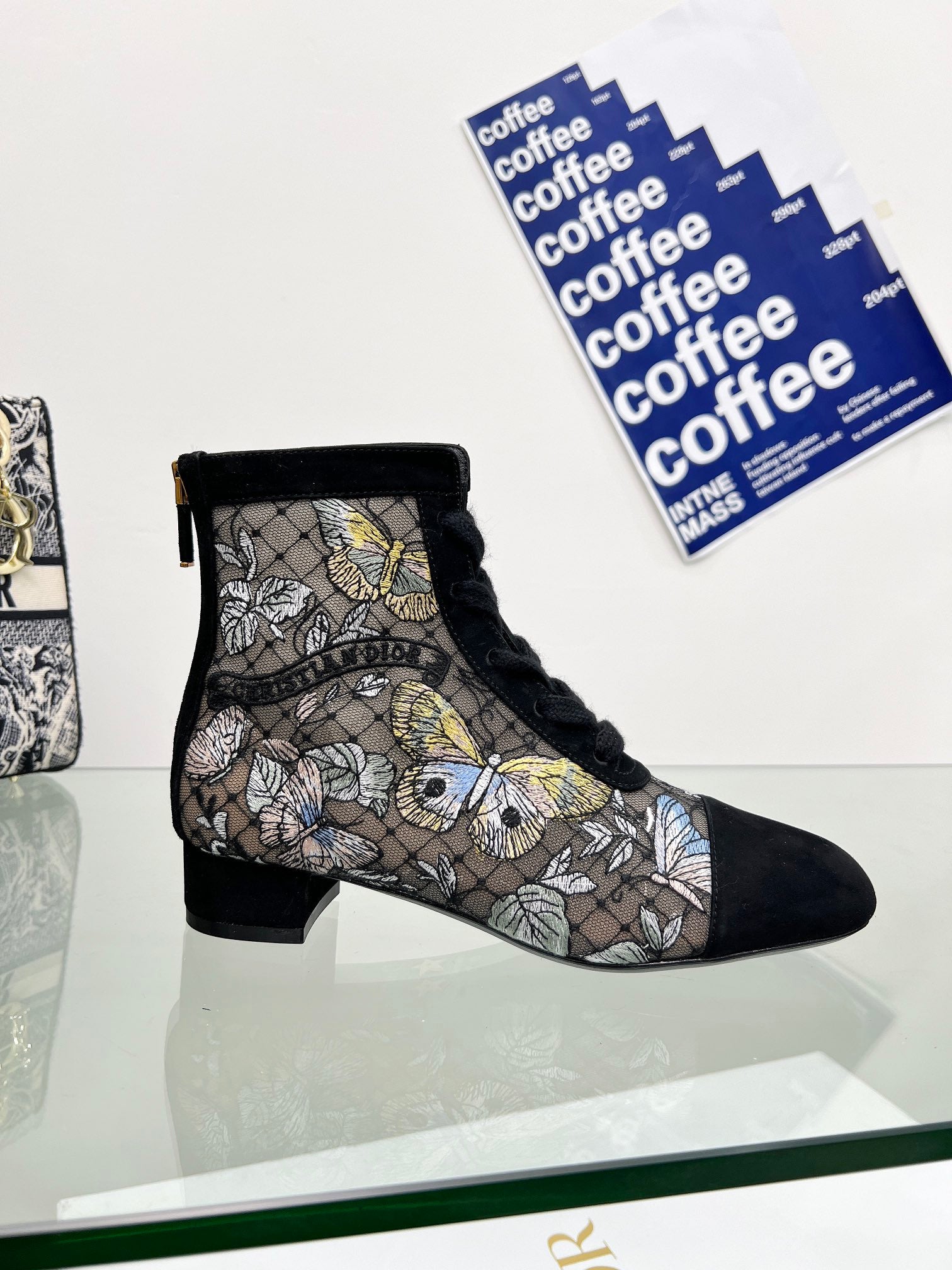 Transparent Mesh & Suede ND Ankle Boot