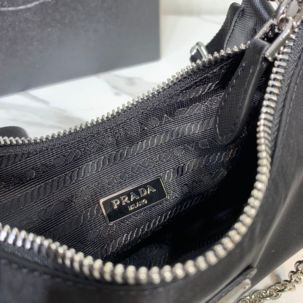 Black PRE nylon shoulder bag