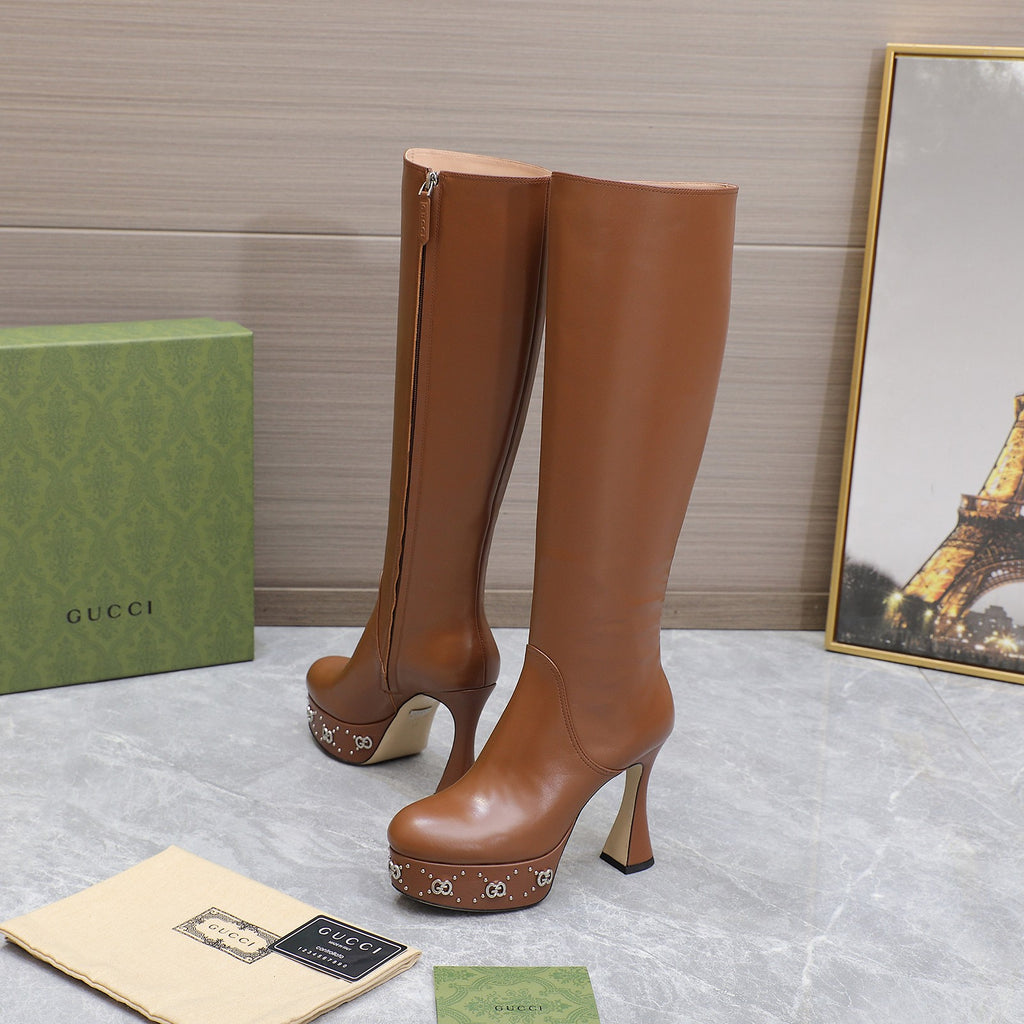 Brown GW Platform Boot