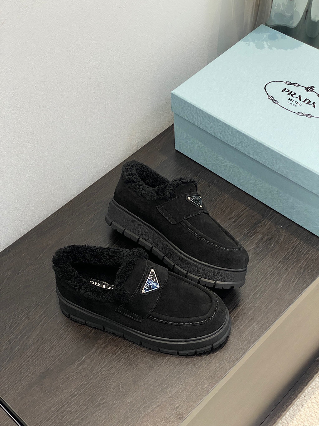 Black Suede Loafer Booties