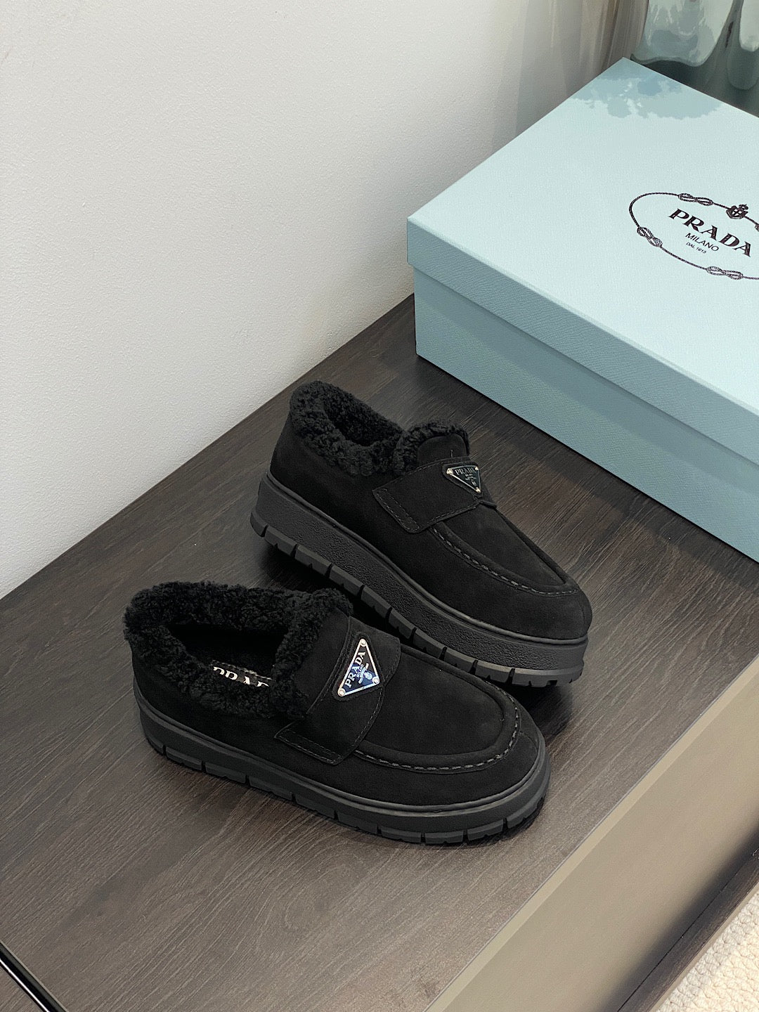 Black Suede Loafer Booties