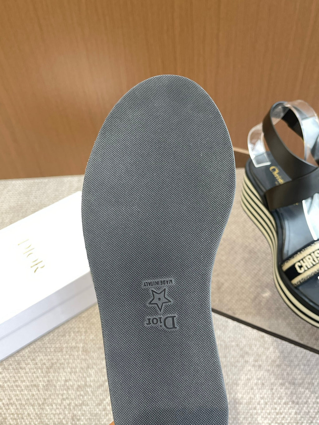Deep Blue Wedge Sandal