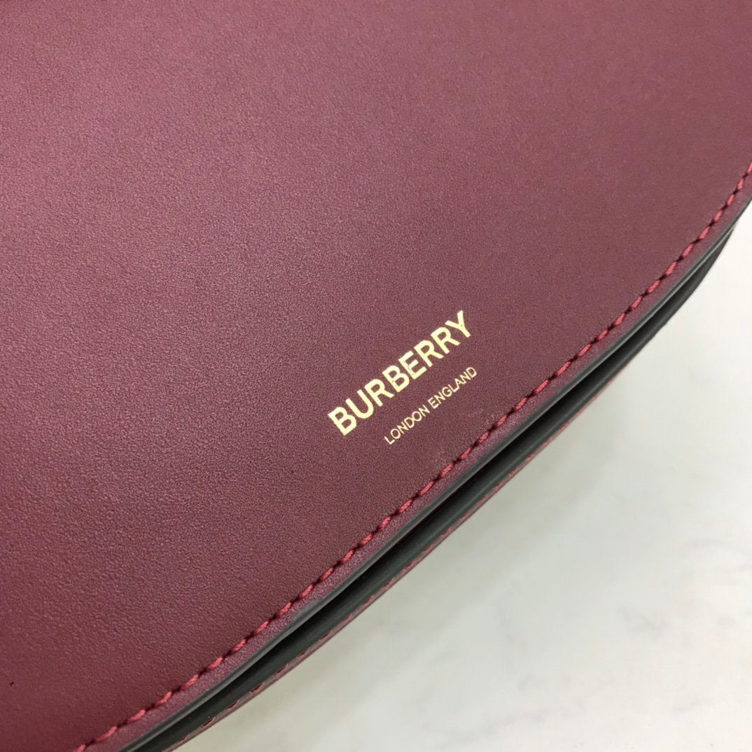 Burgundy small leather BO bag