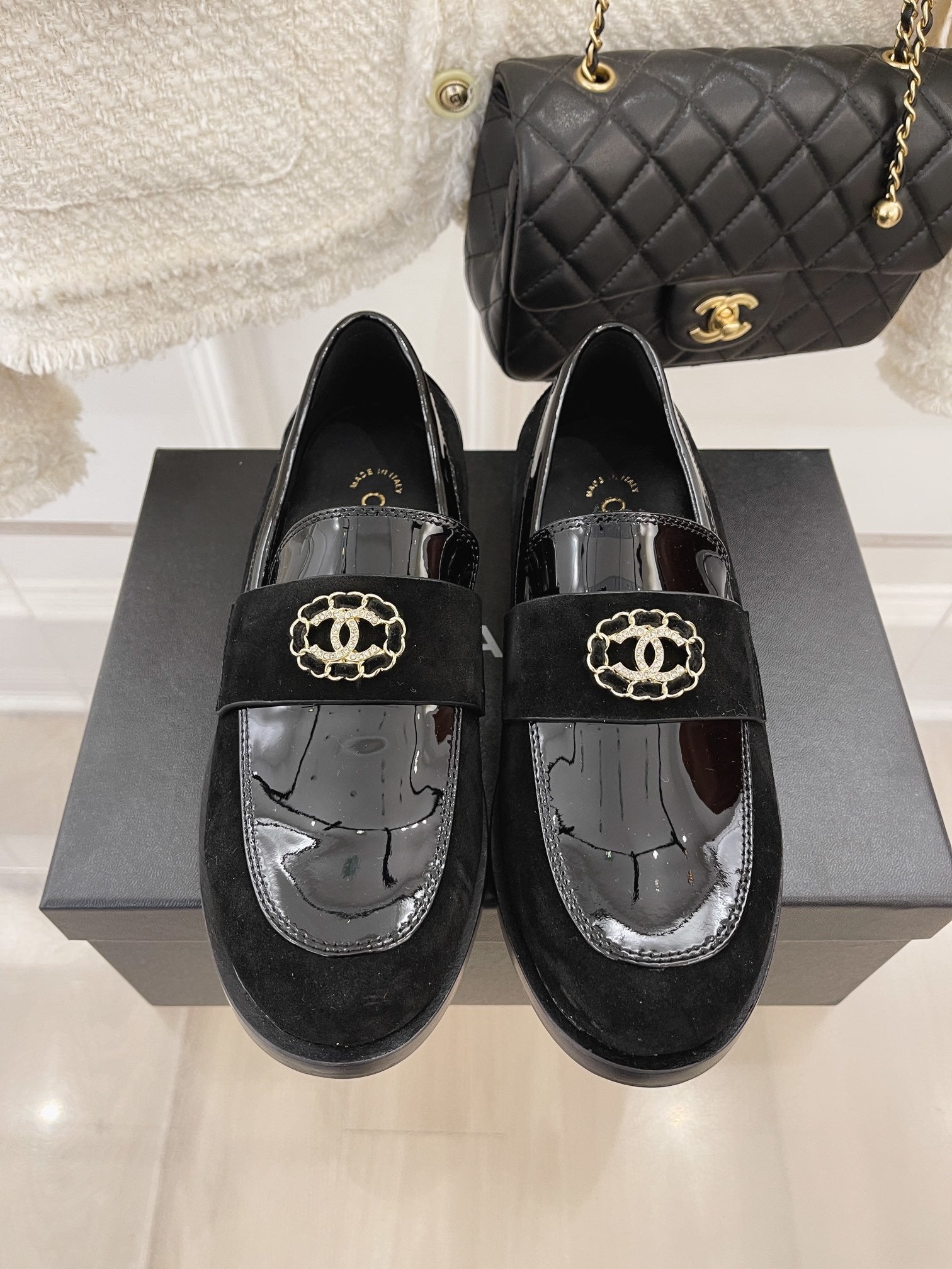 Black CC loafers