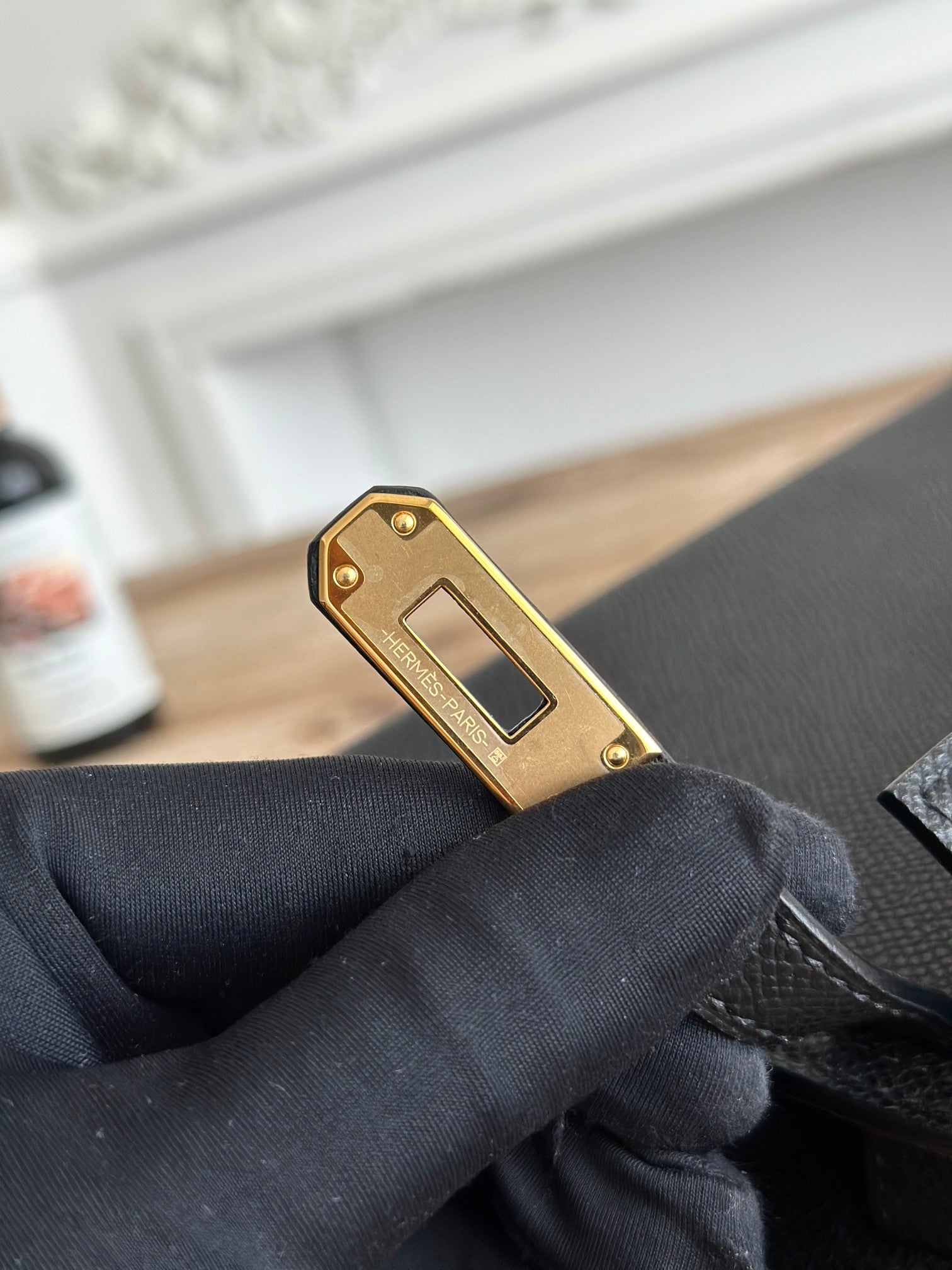 Black Kelly 20 With Gold Hardware