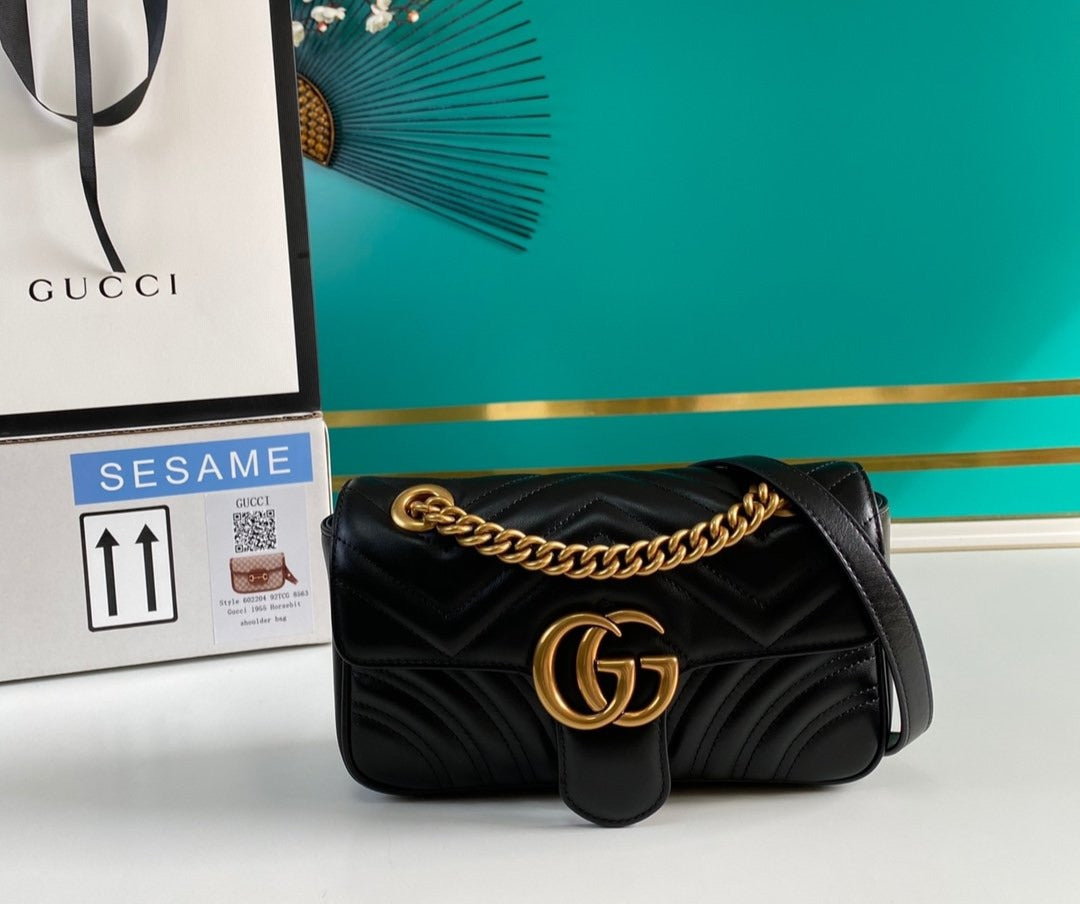 Black GM mini shoulder bag