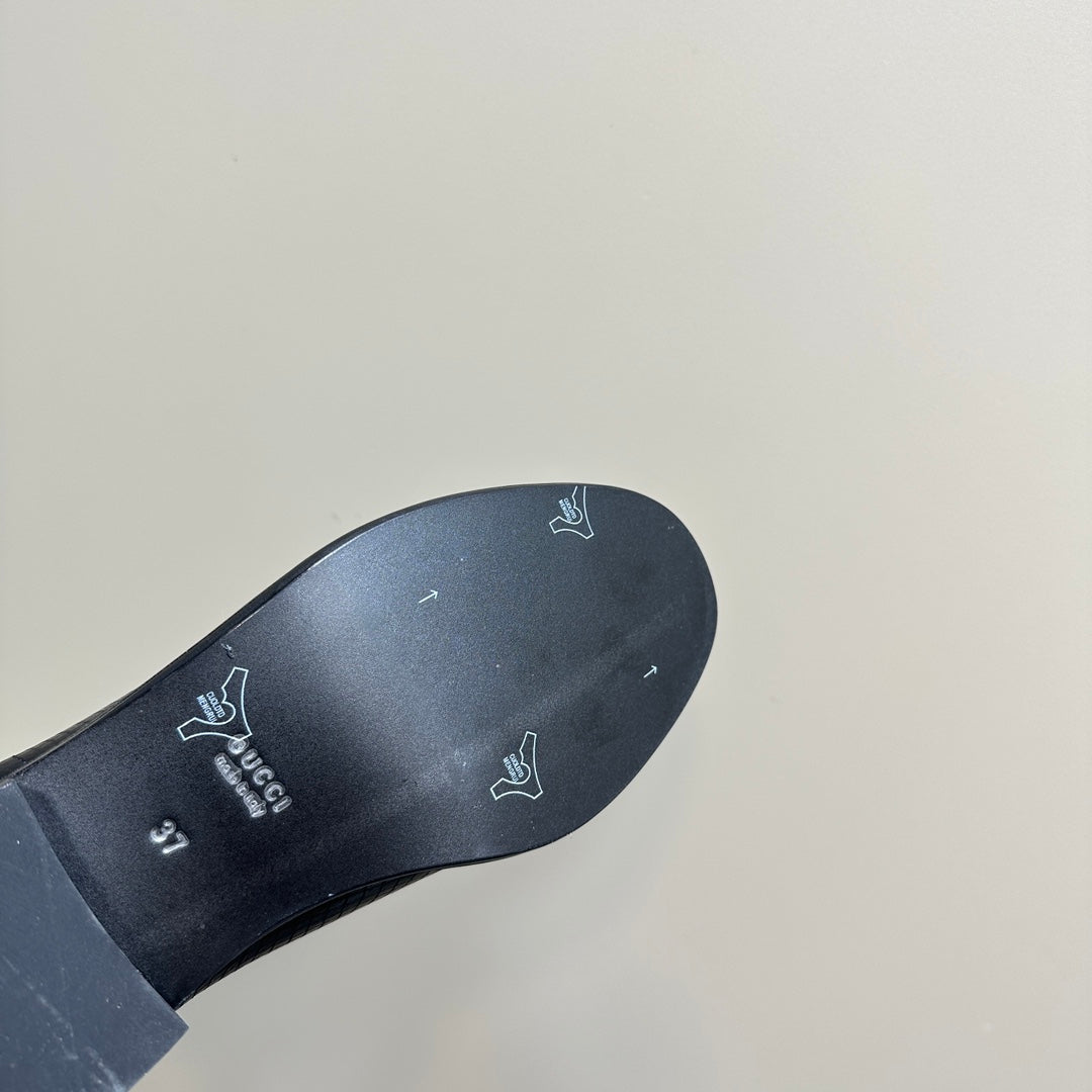 Black Boot With Double G & Studs