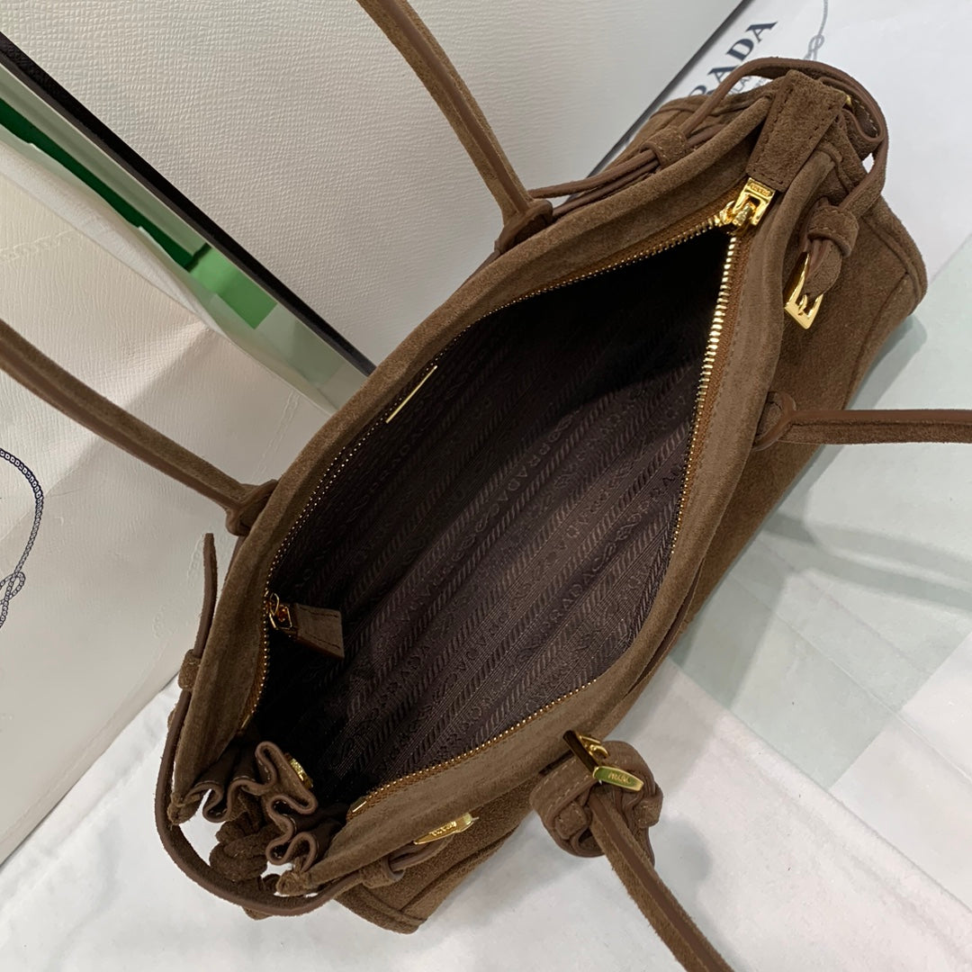 Cocoa Brown Bonnie Medium Suede Handbag