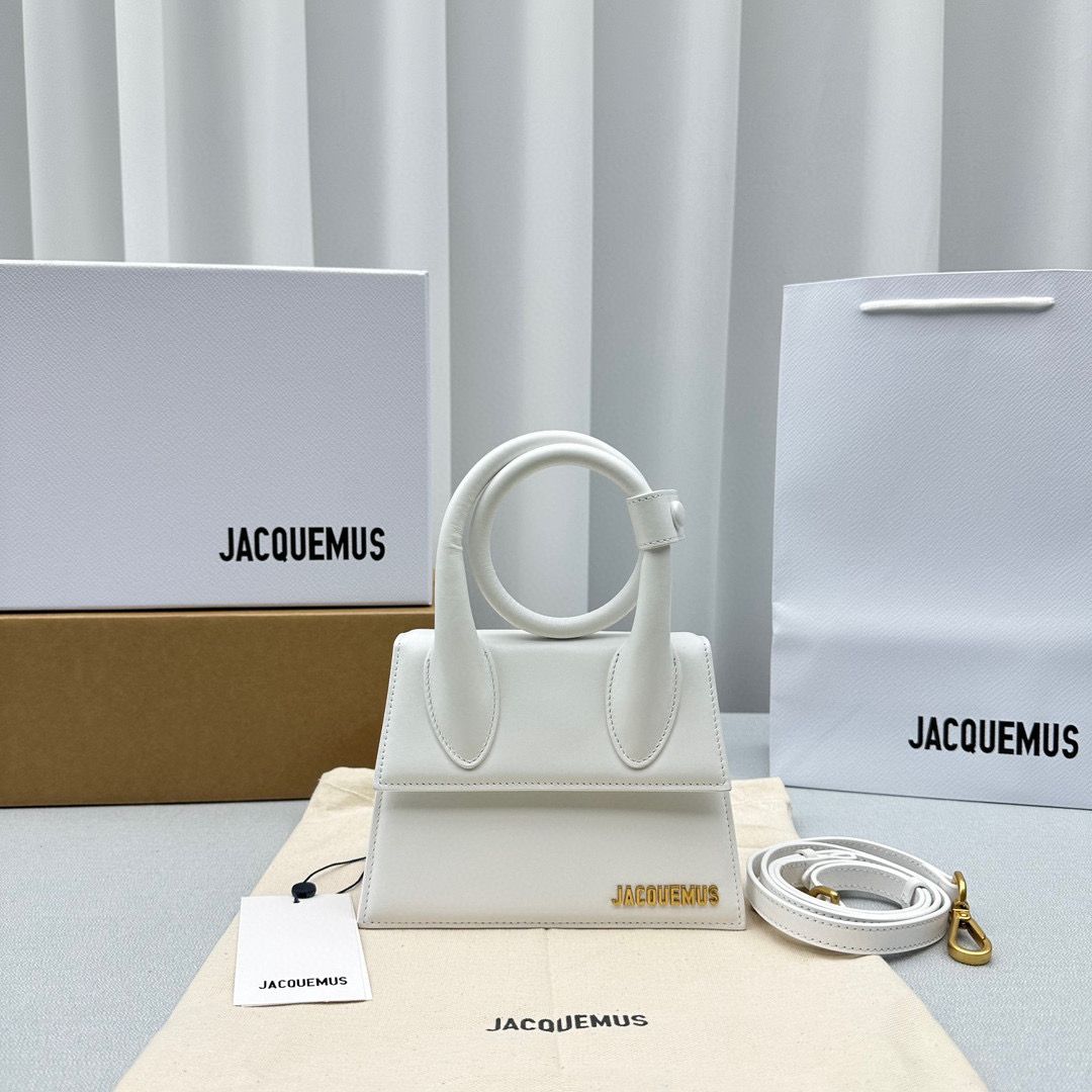 White LC Noeud Coiled Handbag