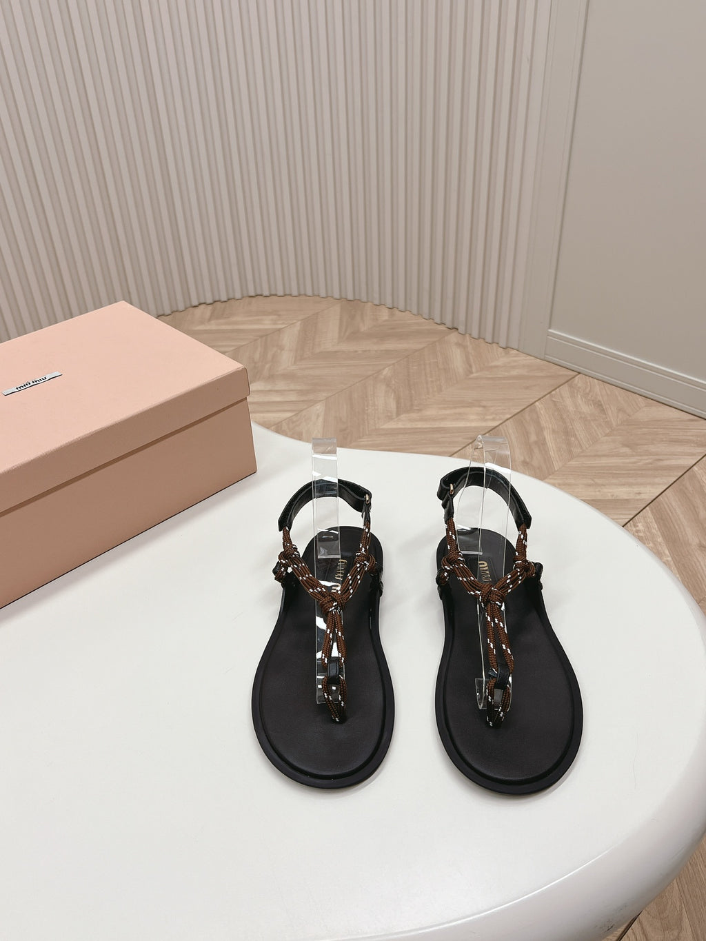 Tobacco Riviere Cord & Leather Sandals