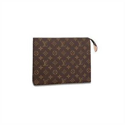 Brown LT pouch clutch
