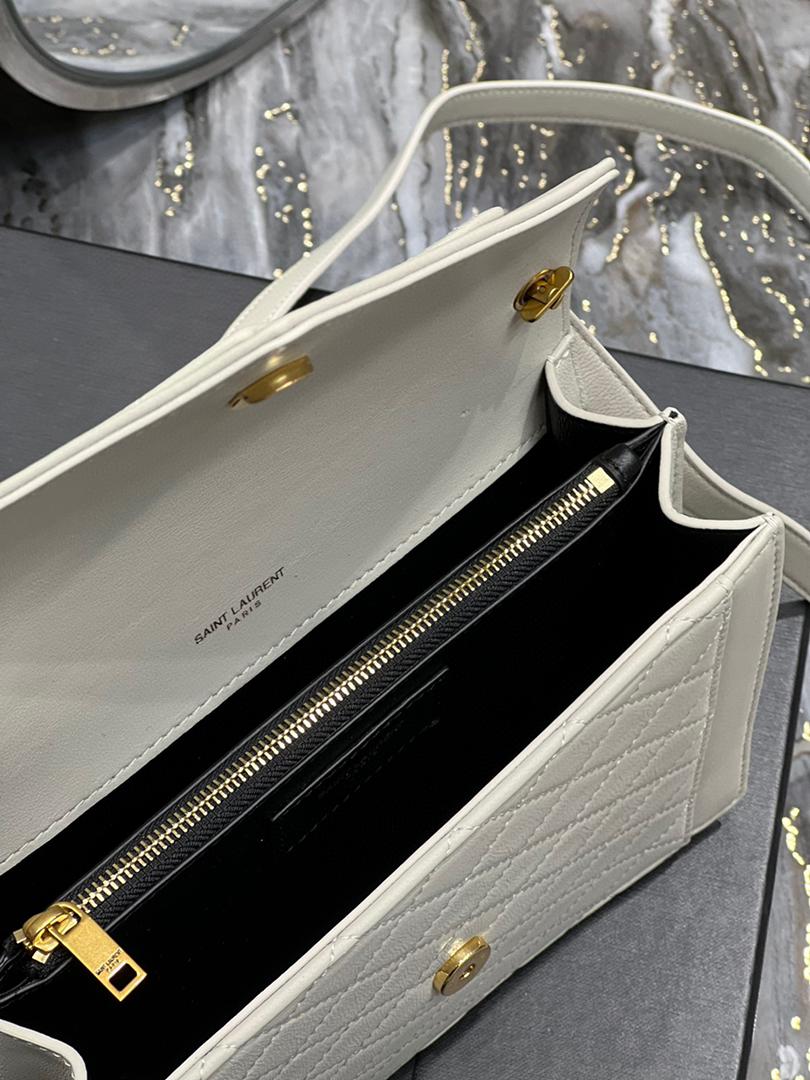 Blanc vintage mini GS in quilted leather