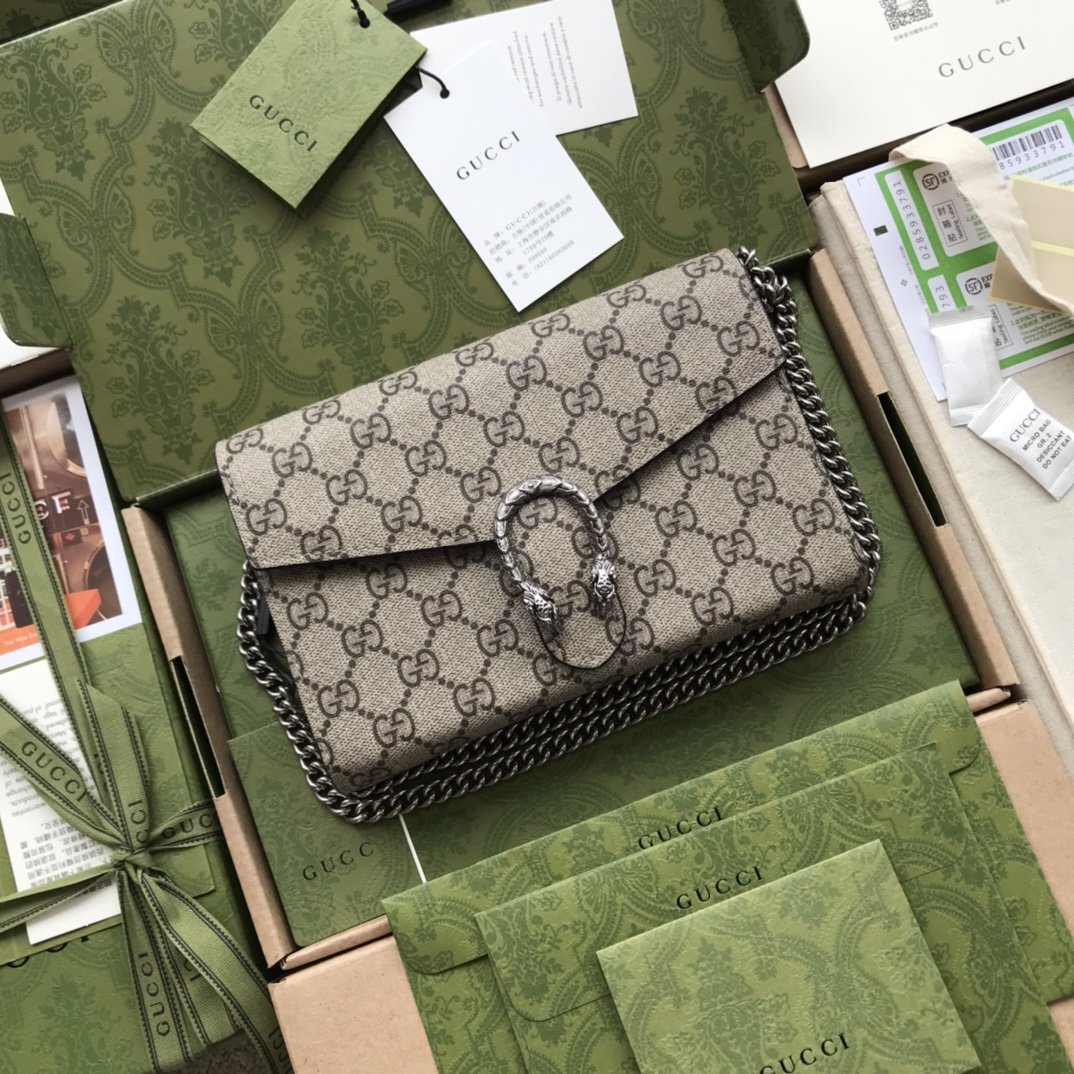 Beige DG supreme chain wallet