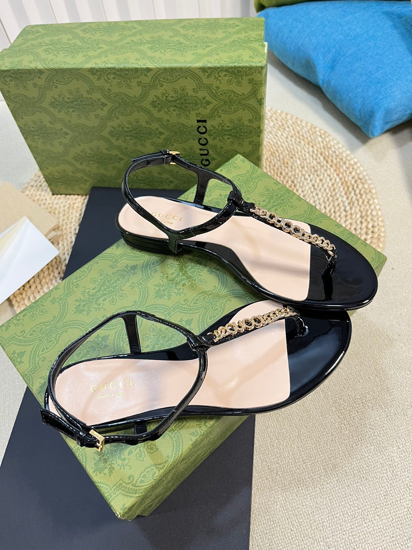 Black GS Thong Sandal