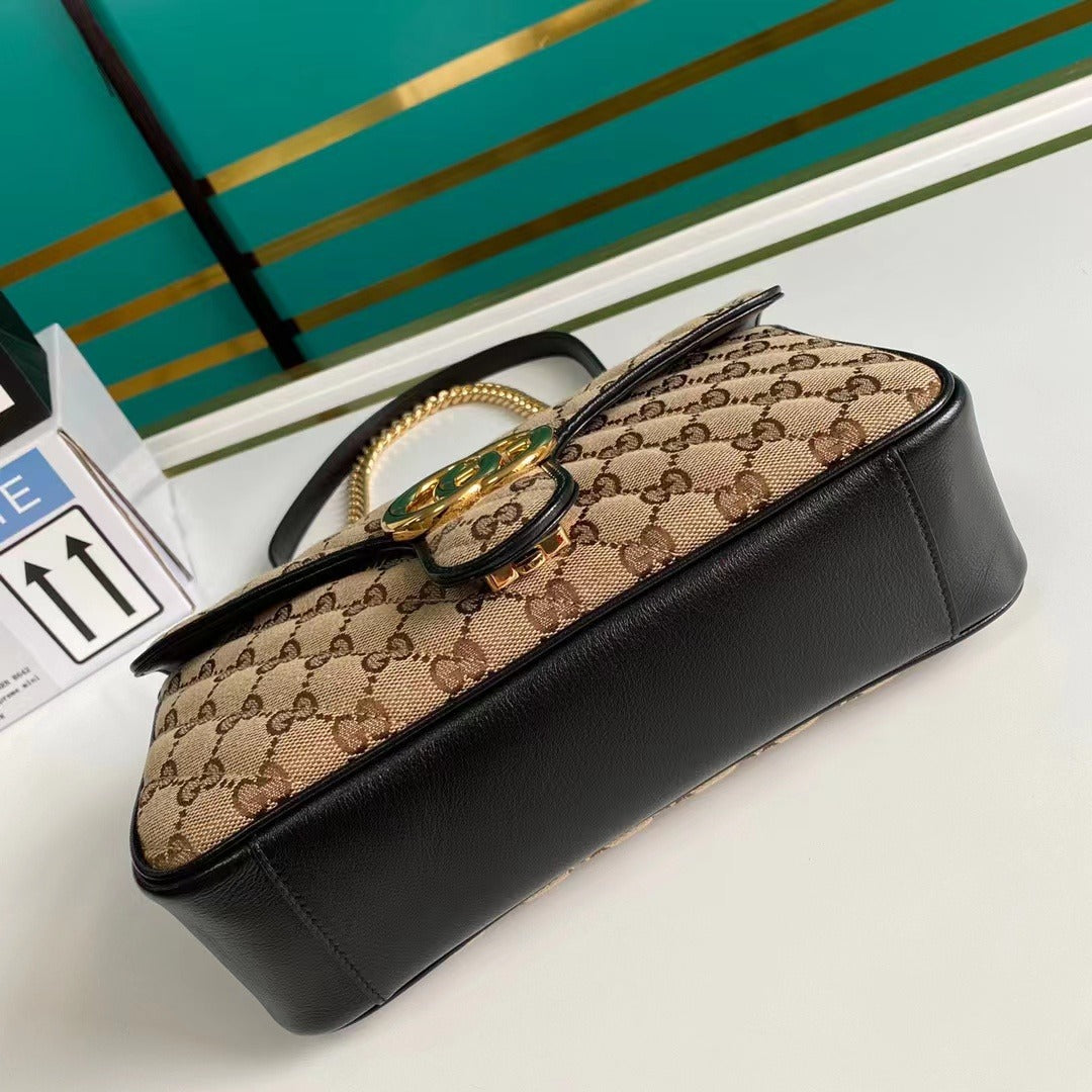 Beige & Black GM small shoulder bag