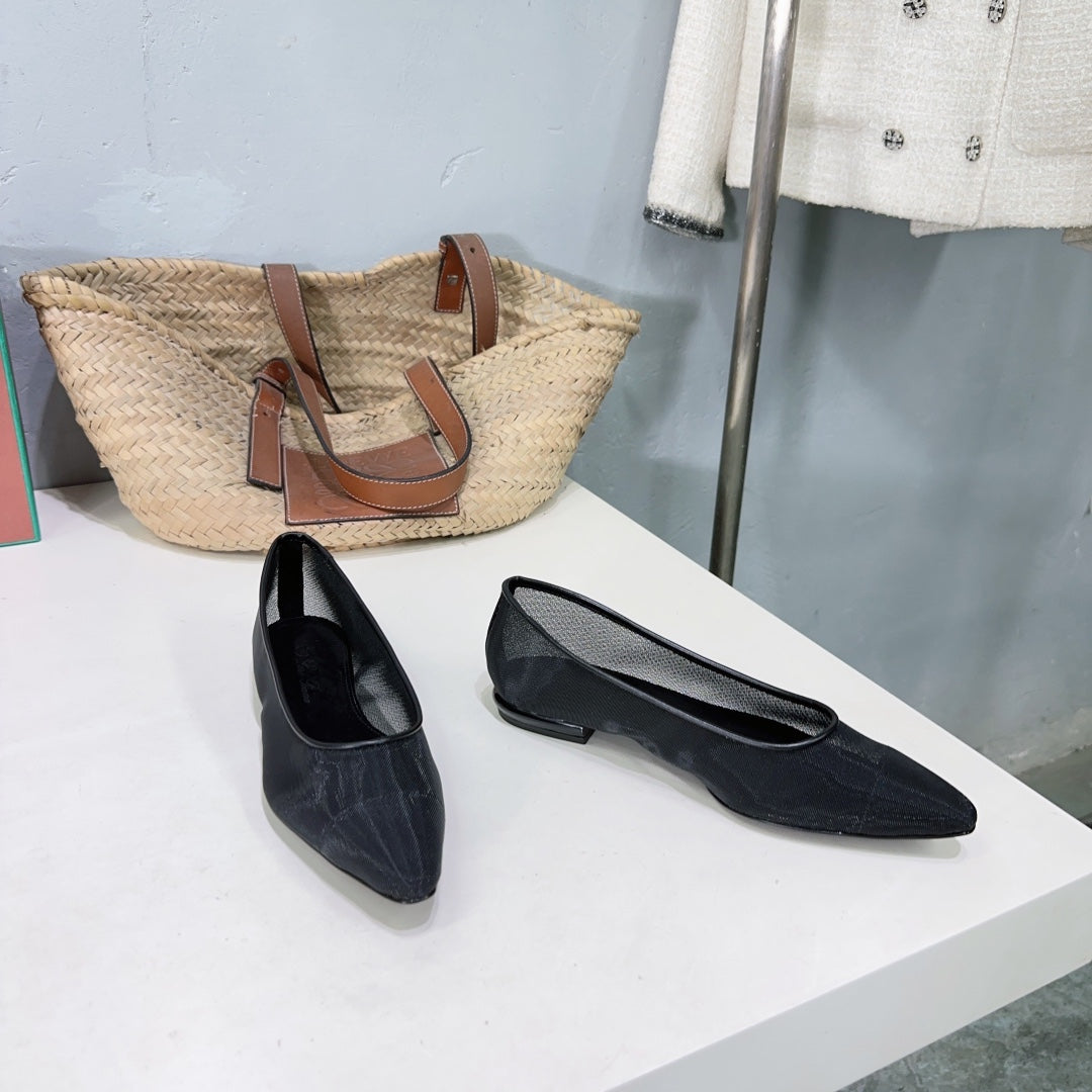 Black Primula Ballet Flat