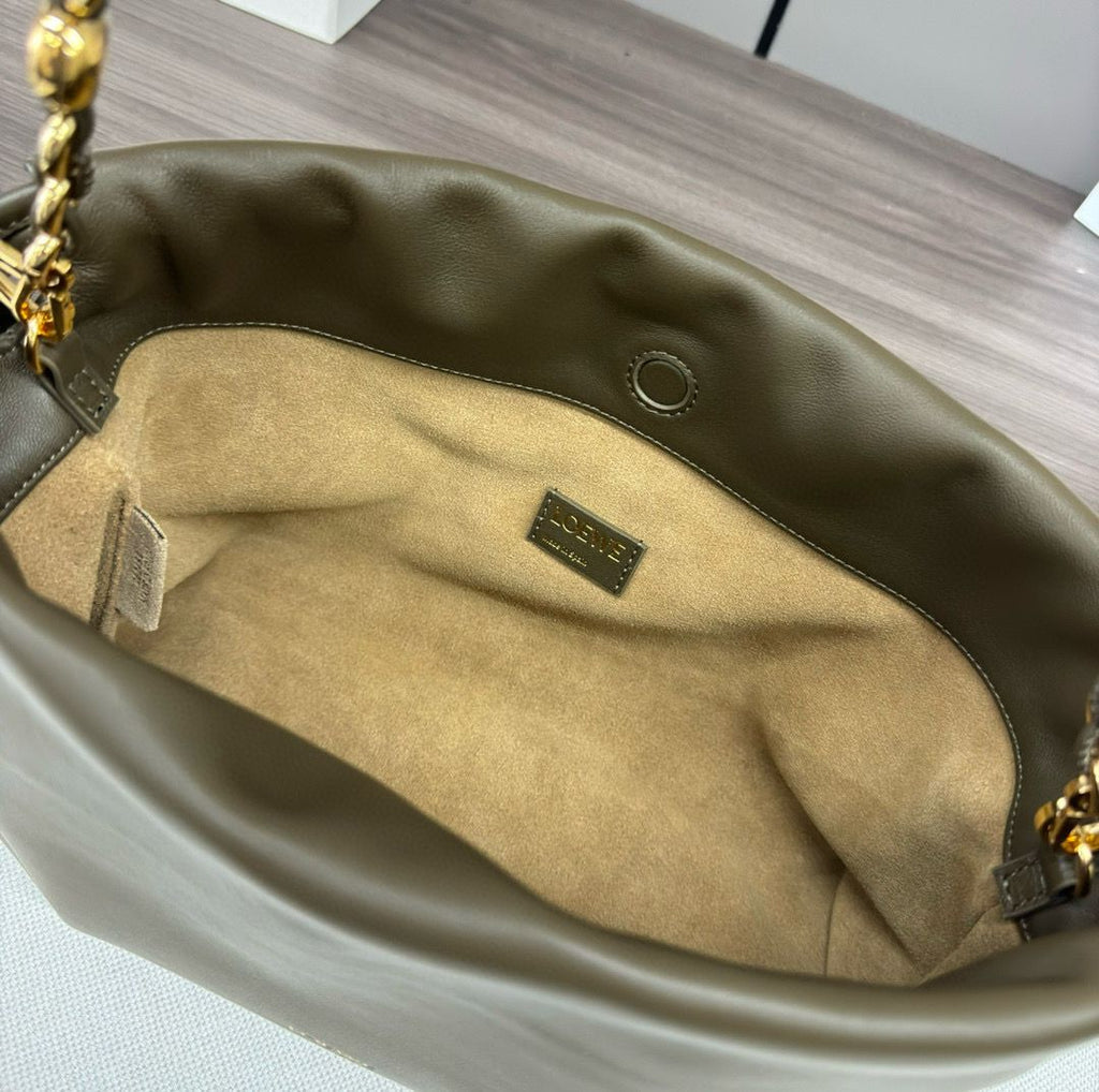 Dark Khaki Green Medium Flamenco Purse